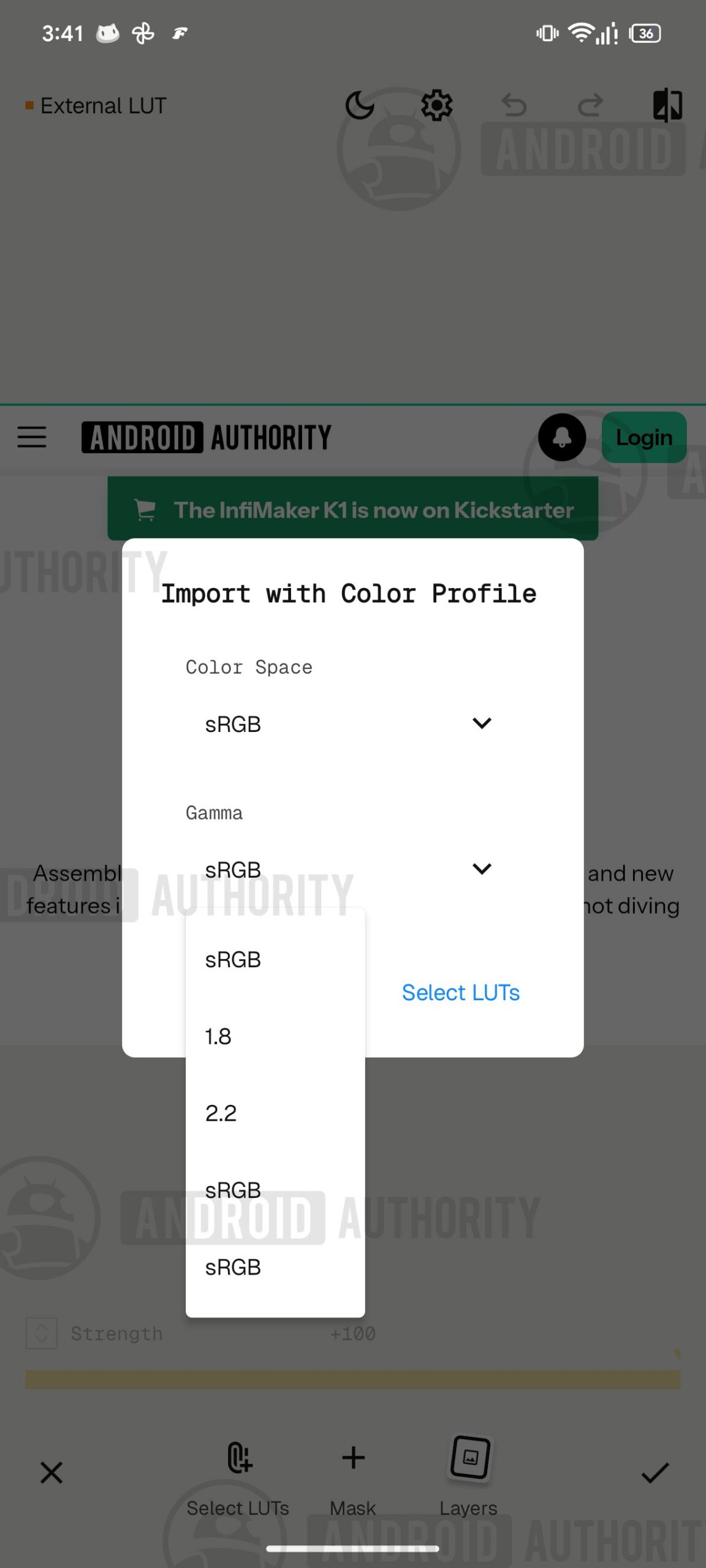 Snapseed for Android Upcoming LUT support 4 watermarked
