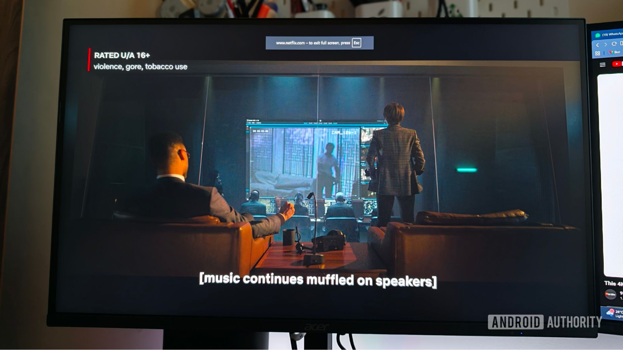 The Gray Man playing 4K Netflix on Chrome