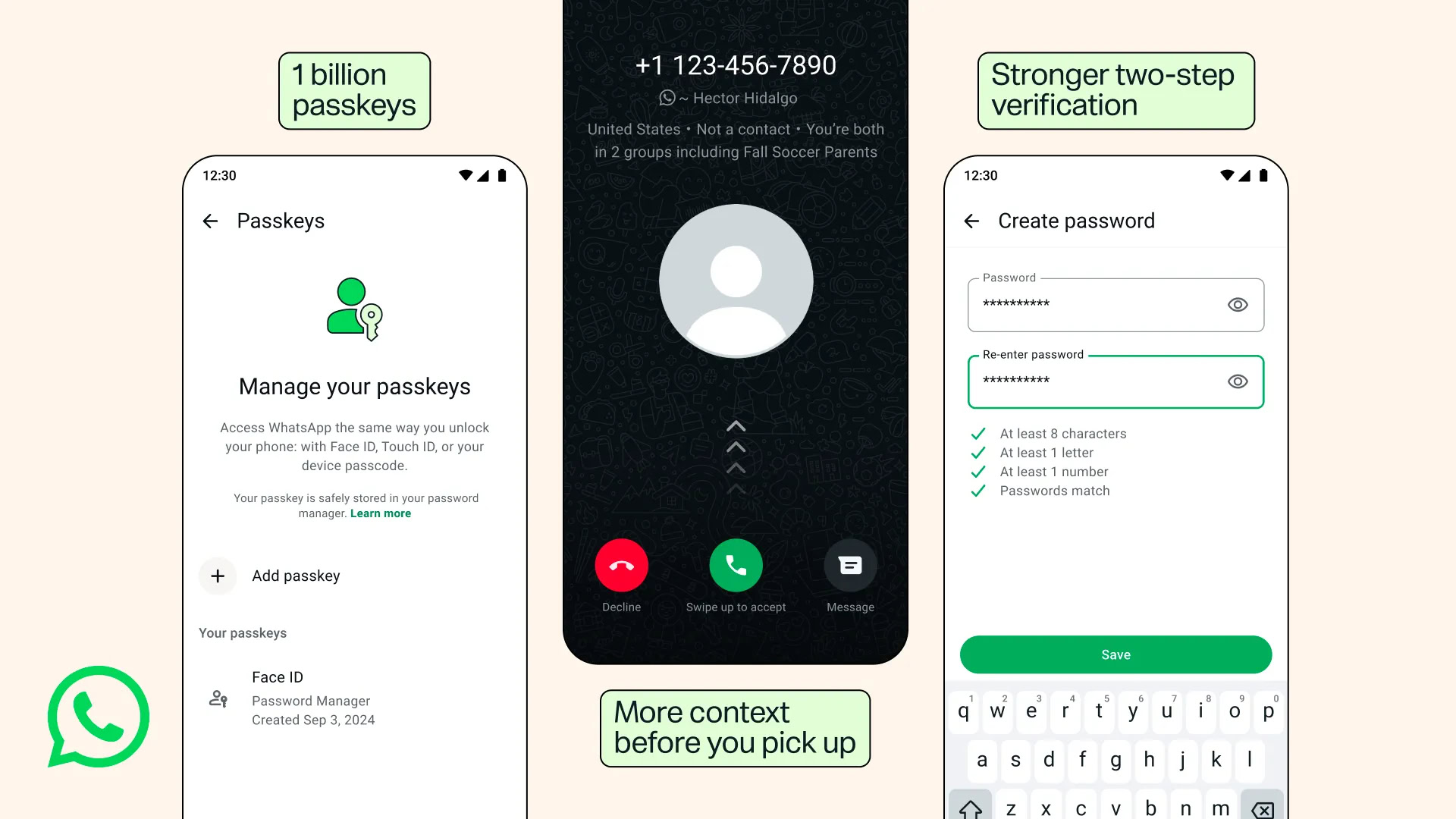Whatsapp two step callerid hero