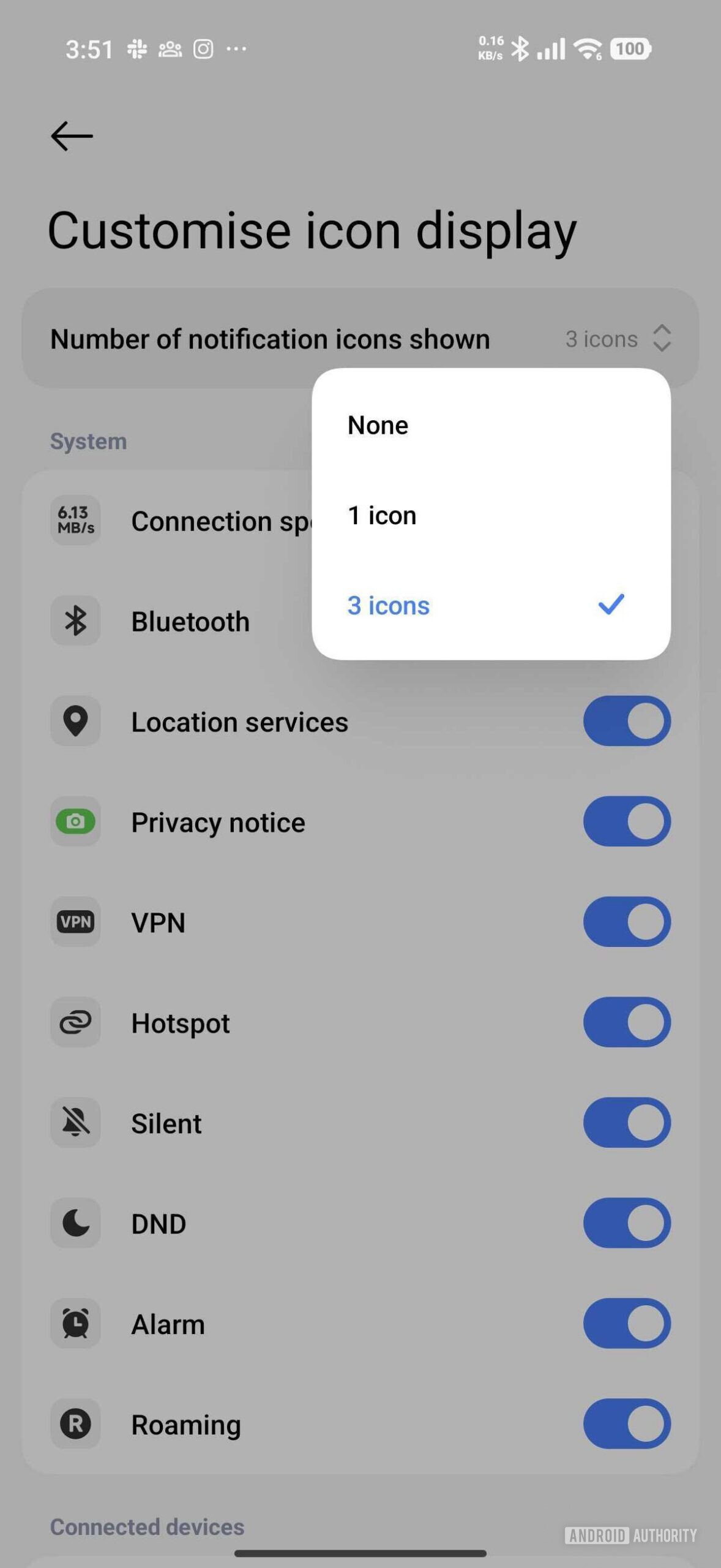 Xiaomi Hyper OS Notification icon setting