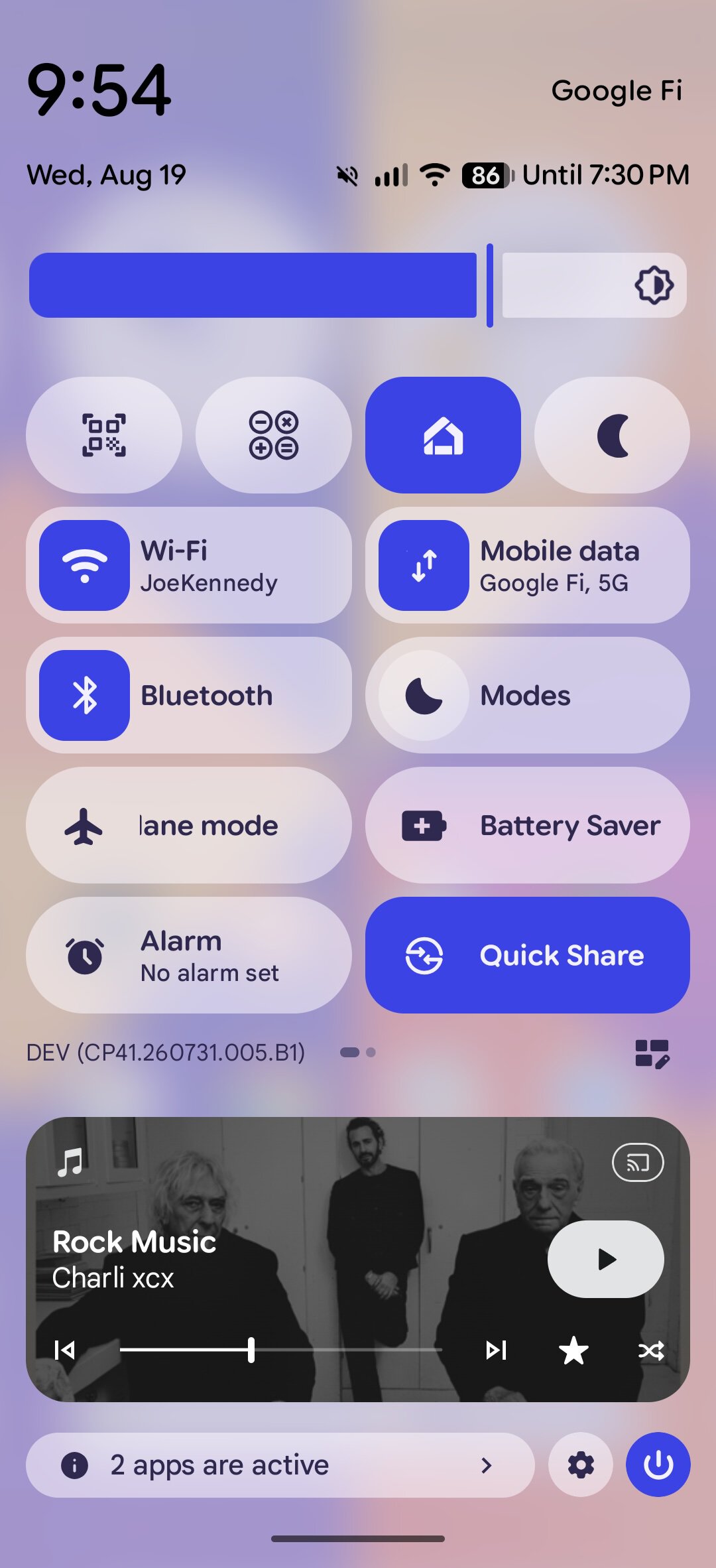 Screenshot of Quick Settings in Android 17 QPR2 Beta 3.