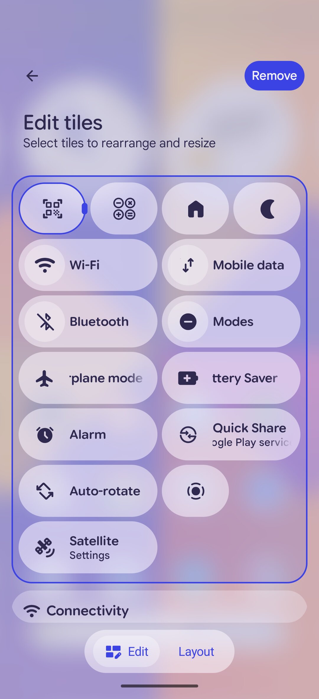 Screenshot of Quick Settings in Android 17 QPR2 Beta 3.