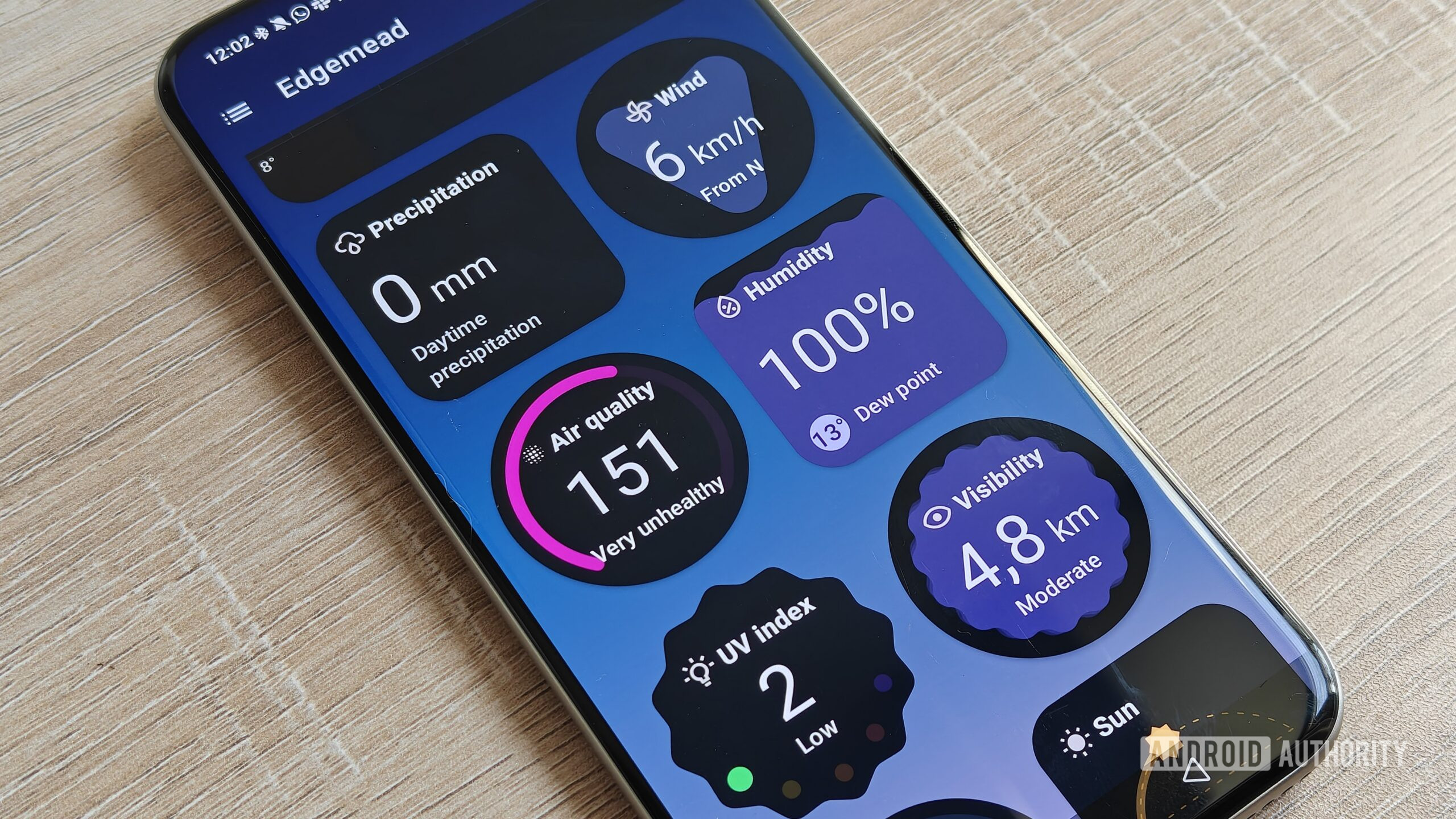 breezy app weather cards on a smartphone screen breezy app weather cards on a smartphone screen