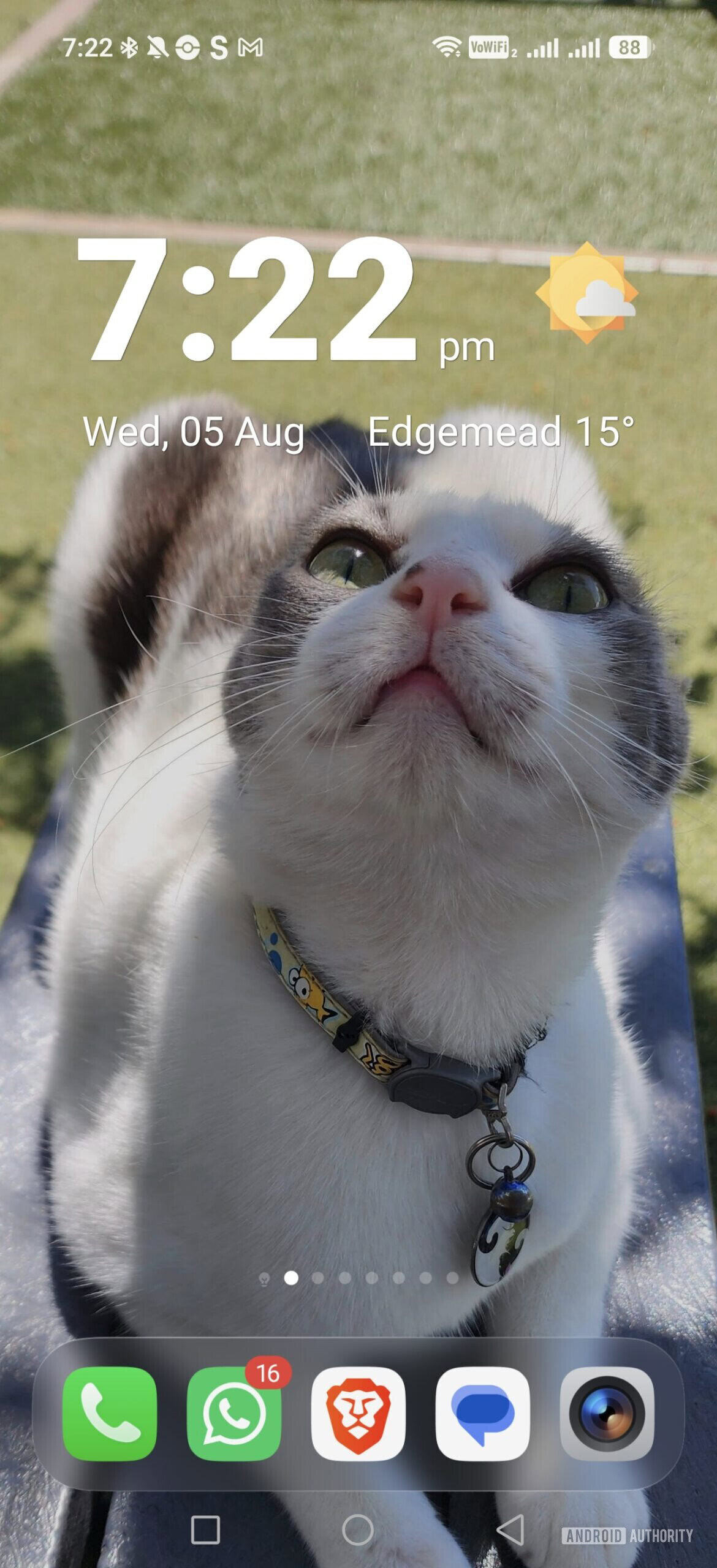 breezy weather widget on home screen