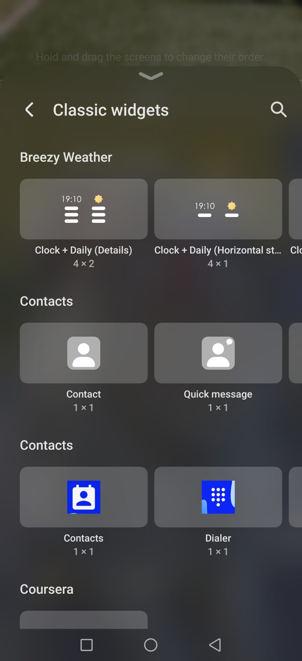 breezy weather widget options