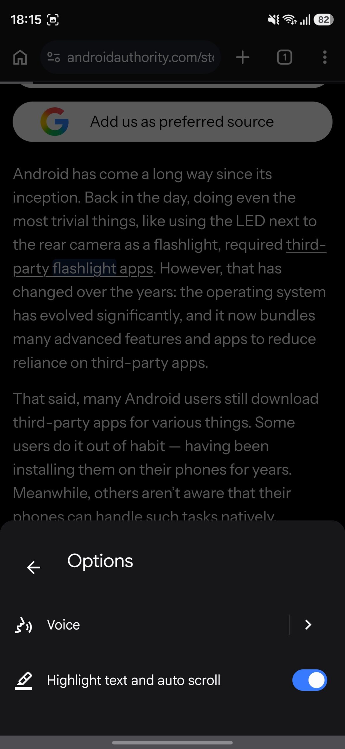 Listen to page player's configuration options.