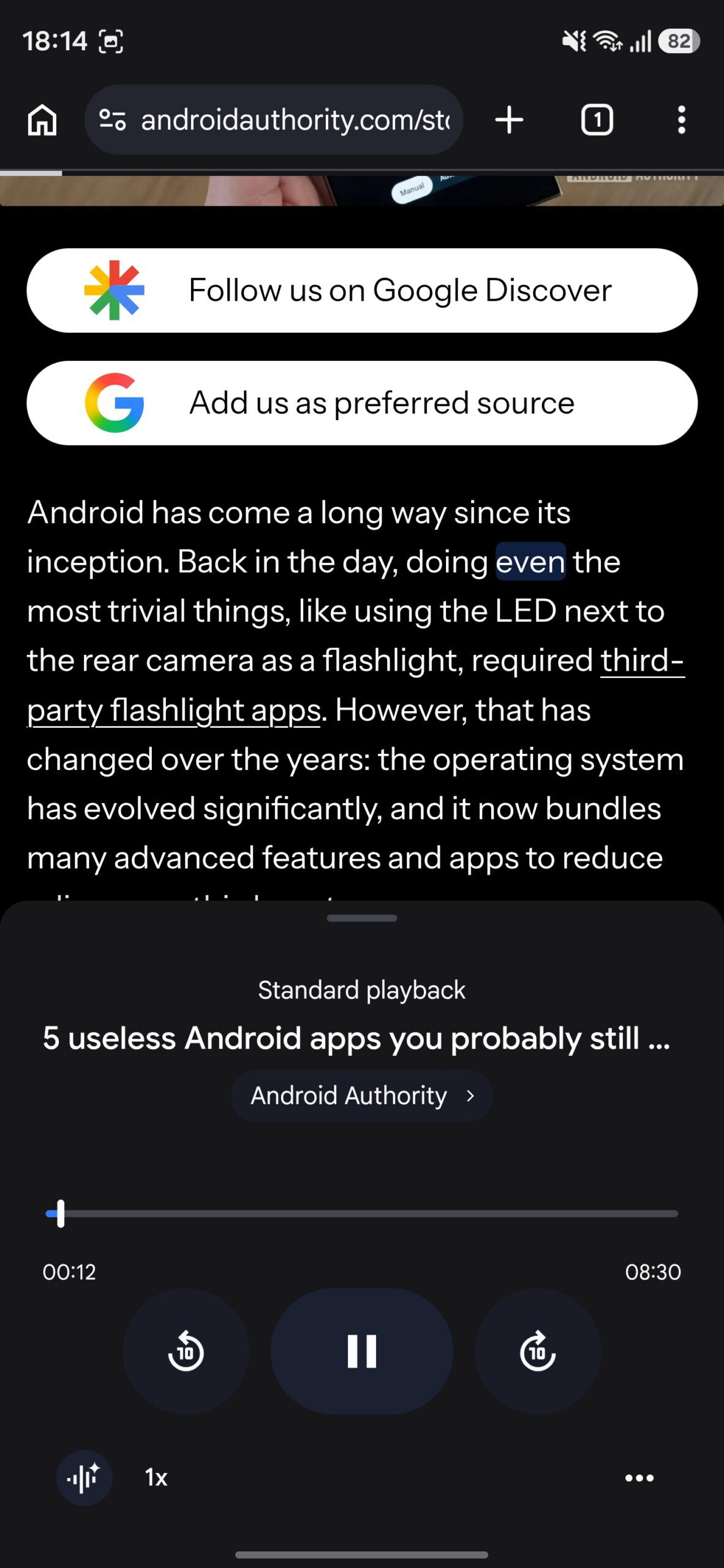 Listen to page playback controls.