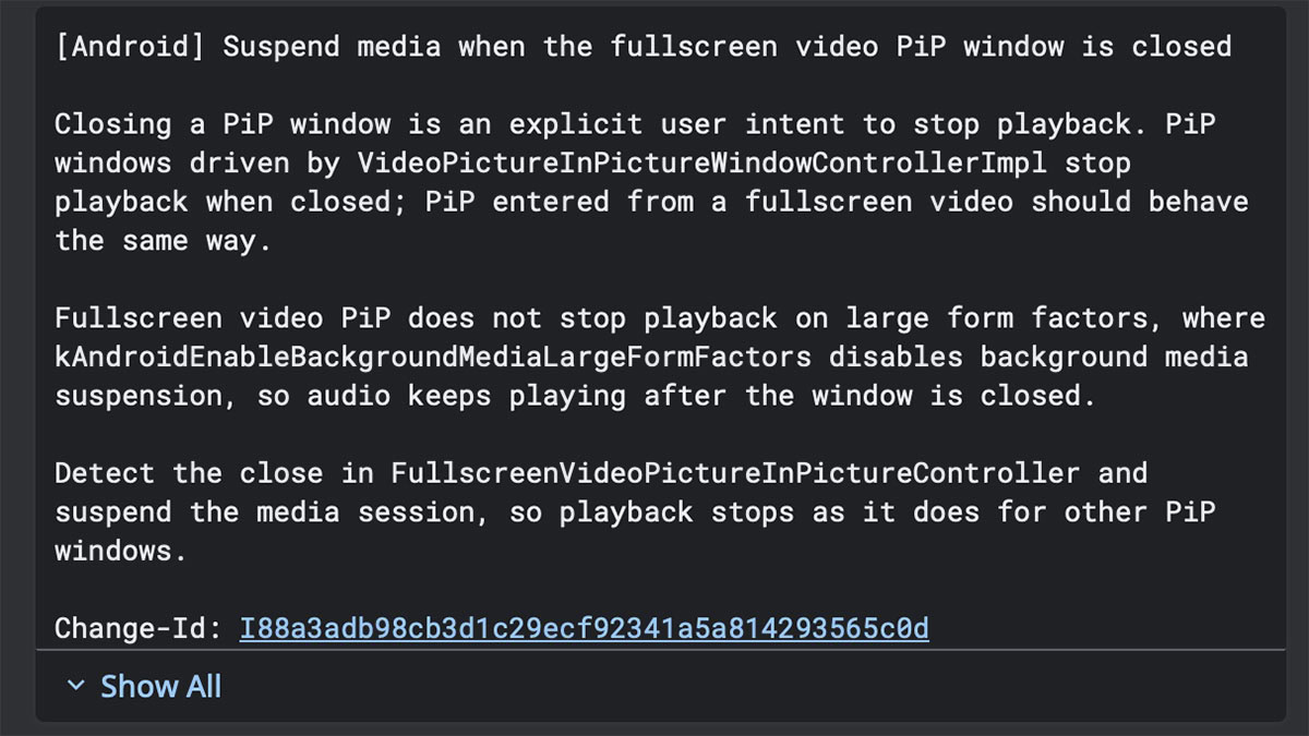 chromium gerrit commit audio playback after pip close image chromium gerrit commit audio playback after pip close image