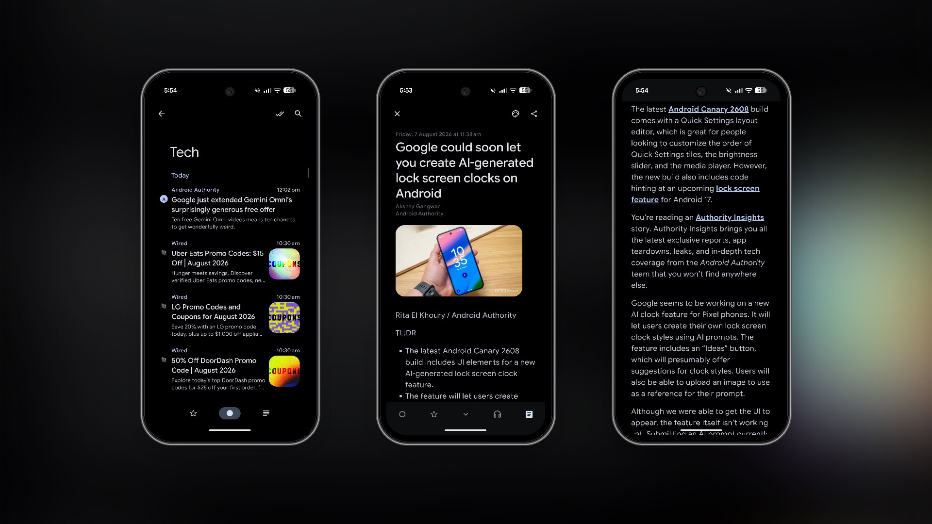 Read You RSS app minimal interface.