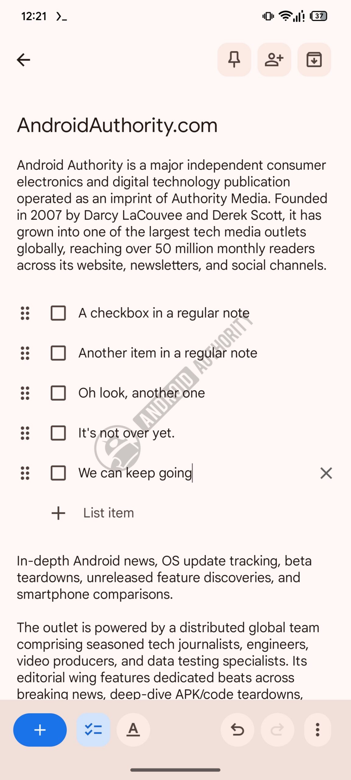 google keep to do list inside regular note image 1 watermarked
