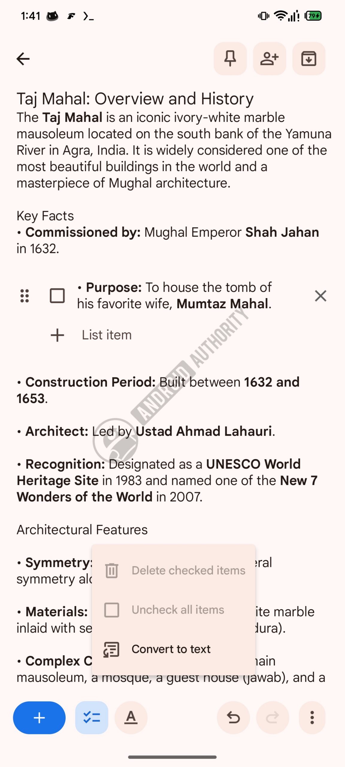 google keep to do list inside regular note image 5 watermarked