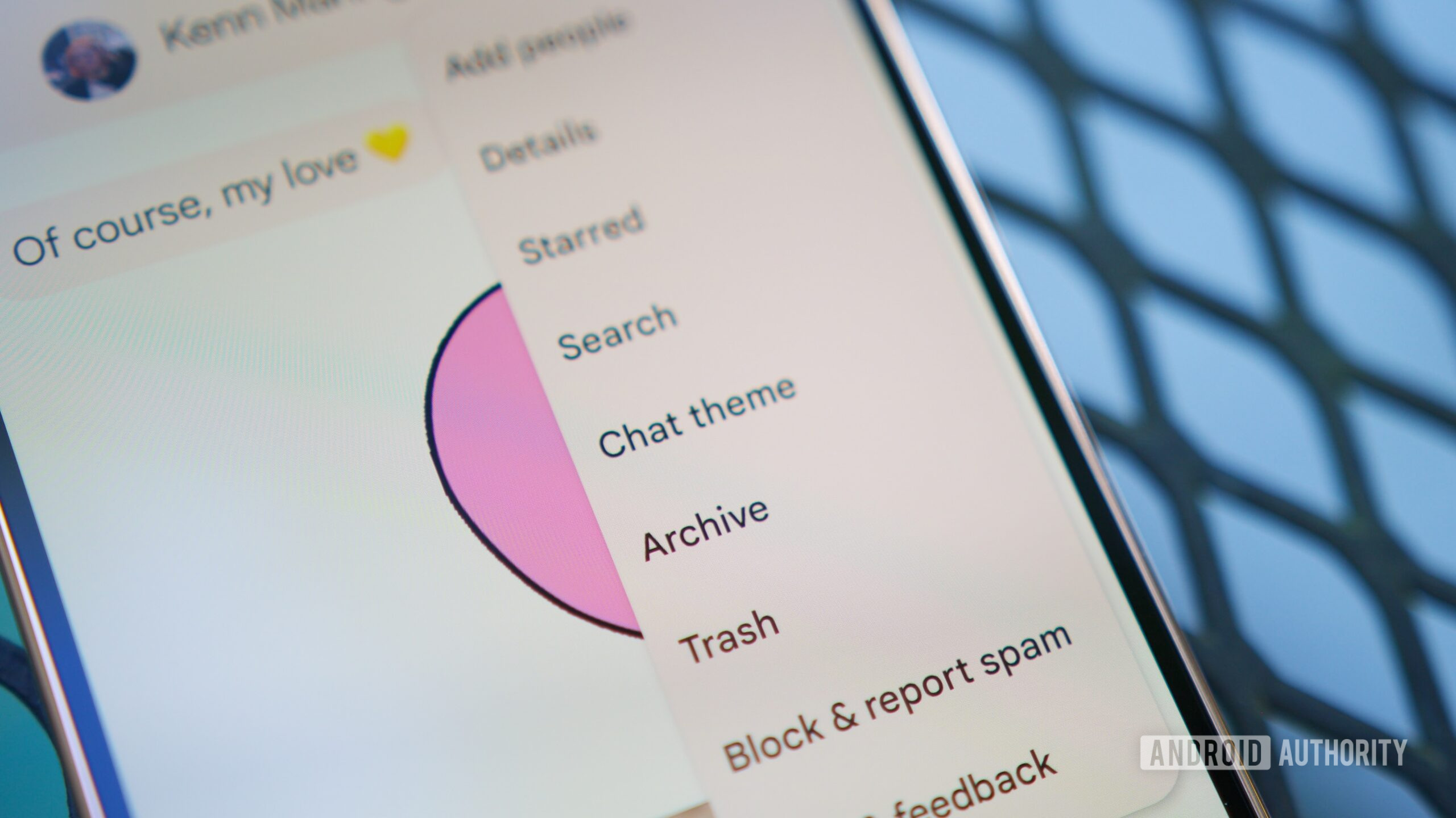 google messages chat themes 3 "Chat theme" option in Google Messages.