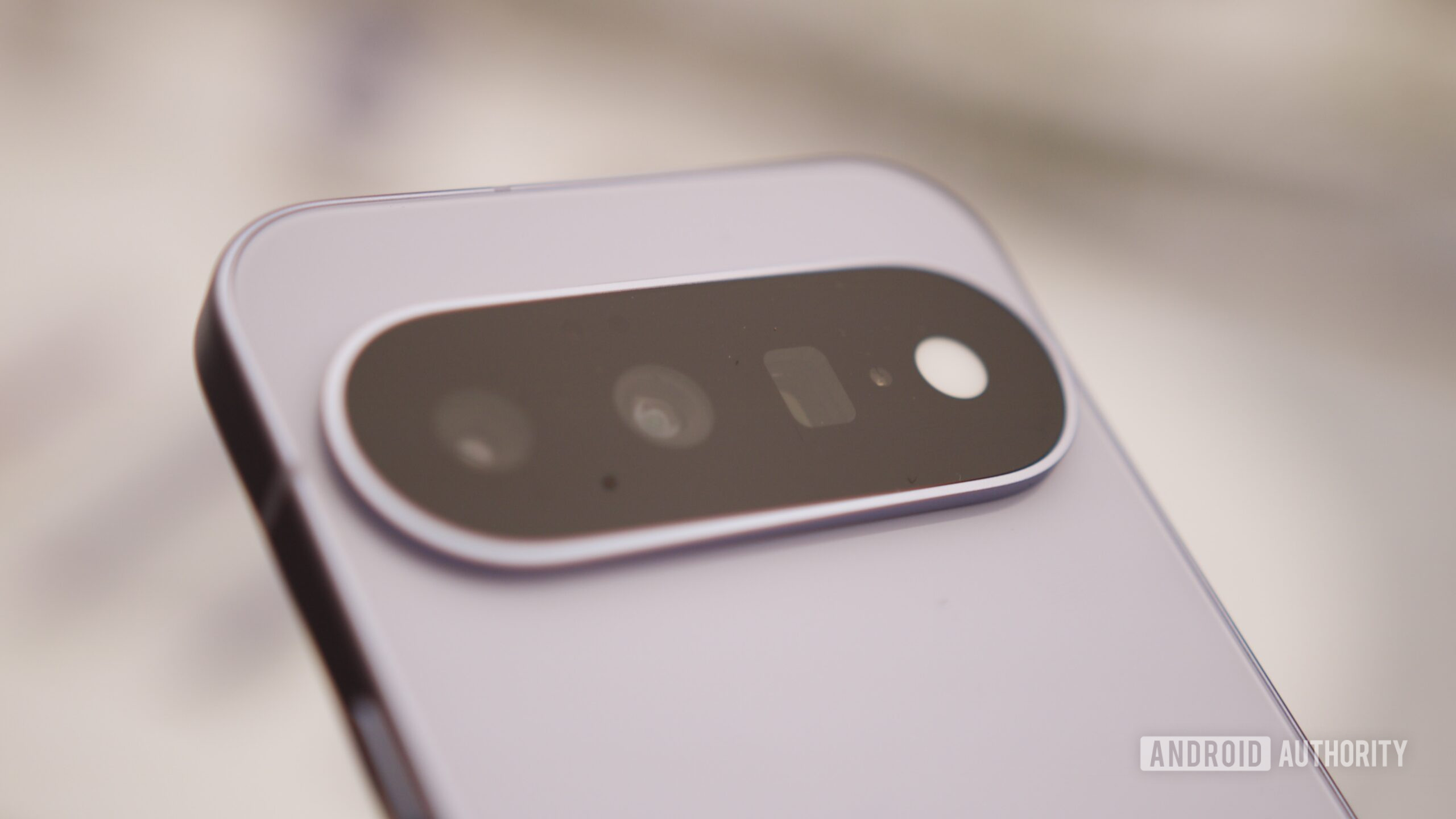 Close-up of the camera bar on the Google Pixel 11.