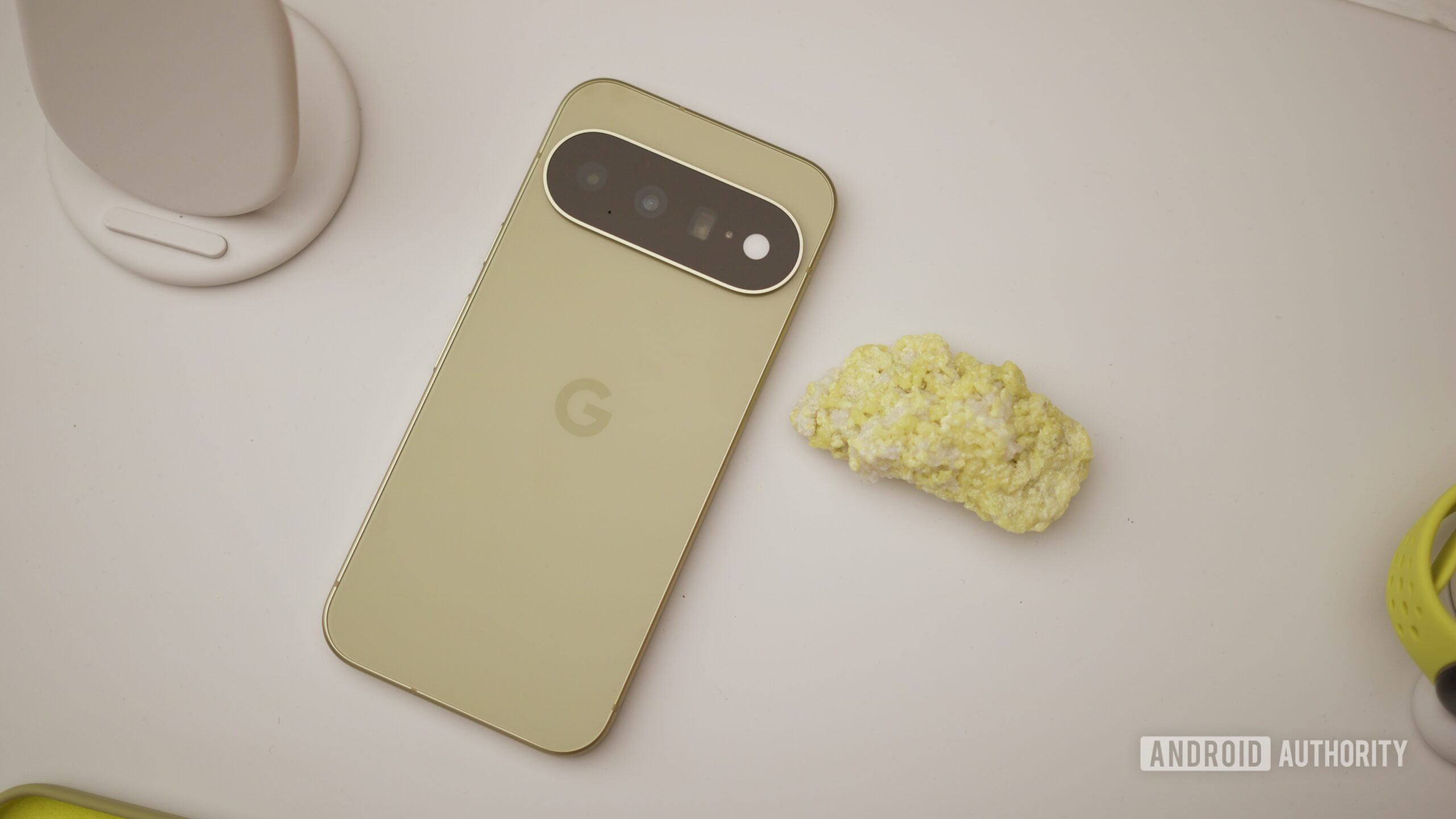 The Google Pixel 11 in its Pistachio color.