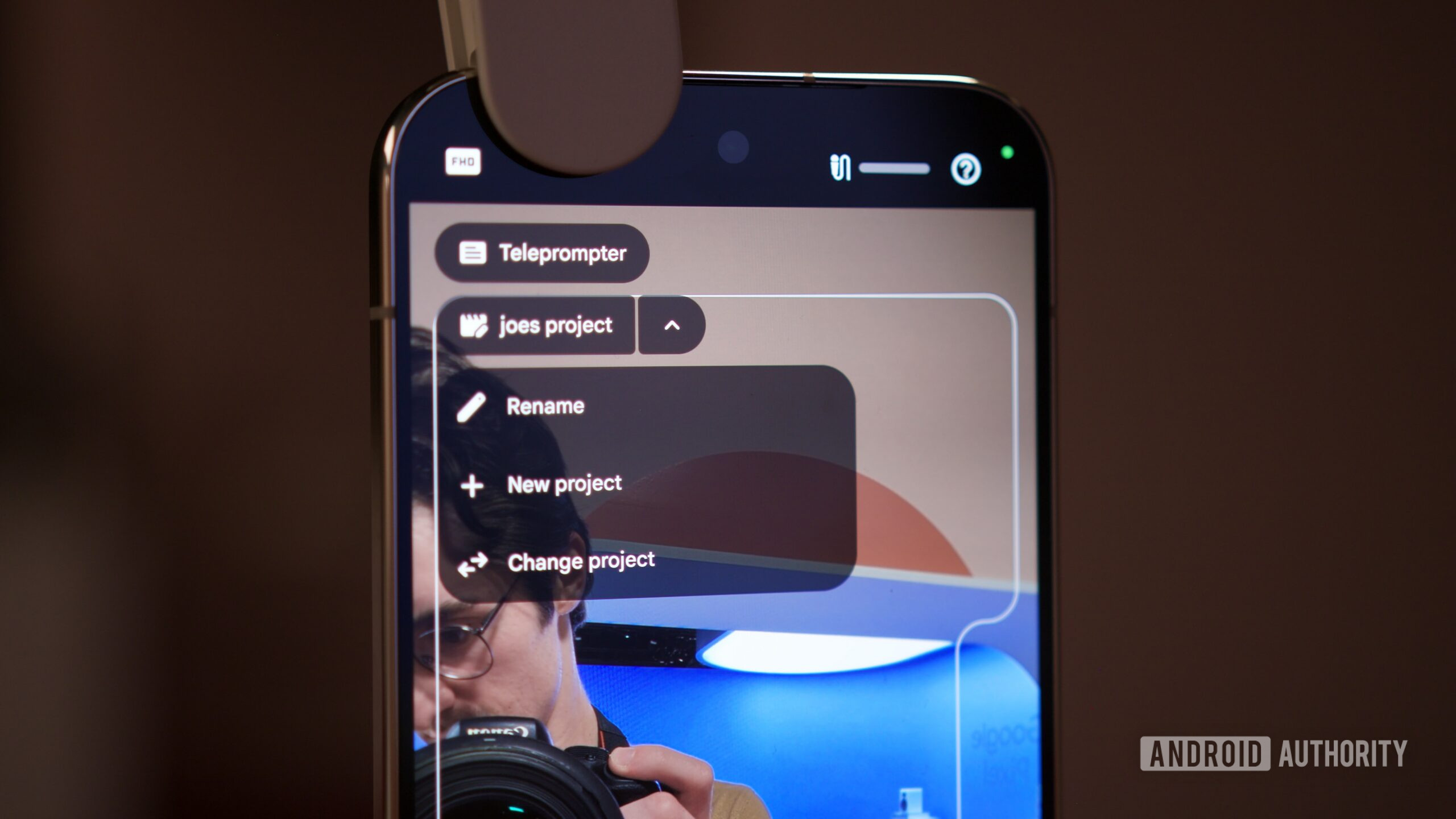 google pixel 11 pro creator suite hands on 5 Google Pixel 11 Pro running the new Creator Suite feature, showing an on-screen teleprompter.