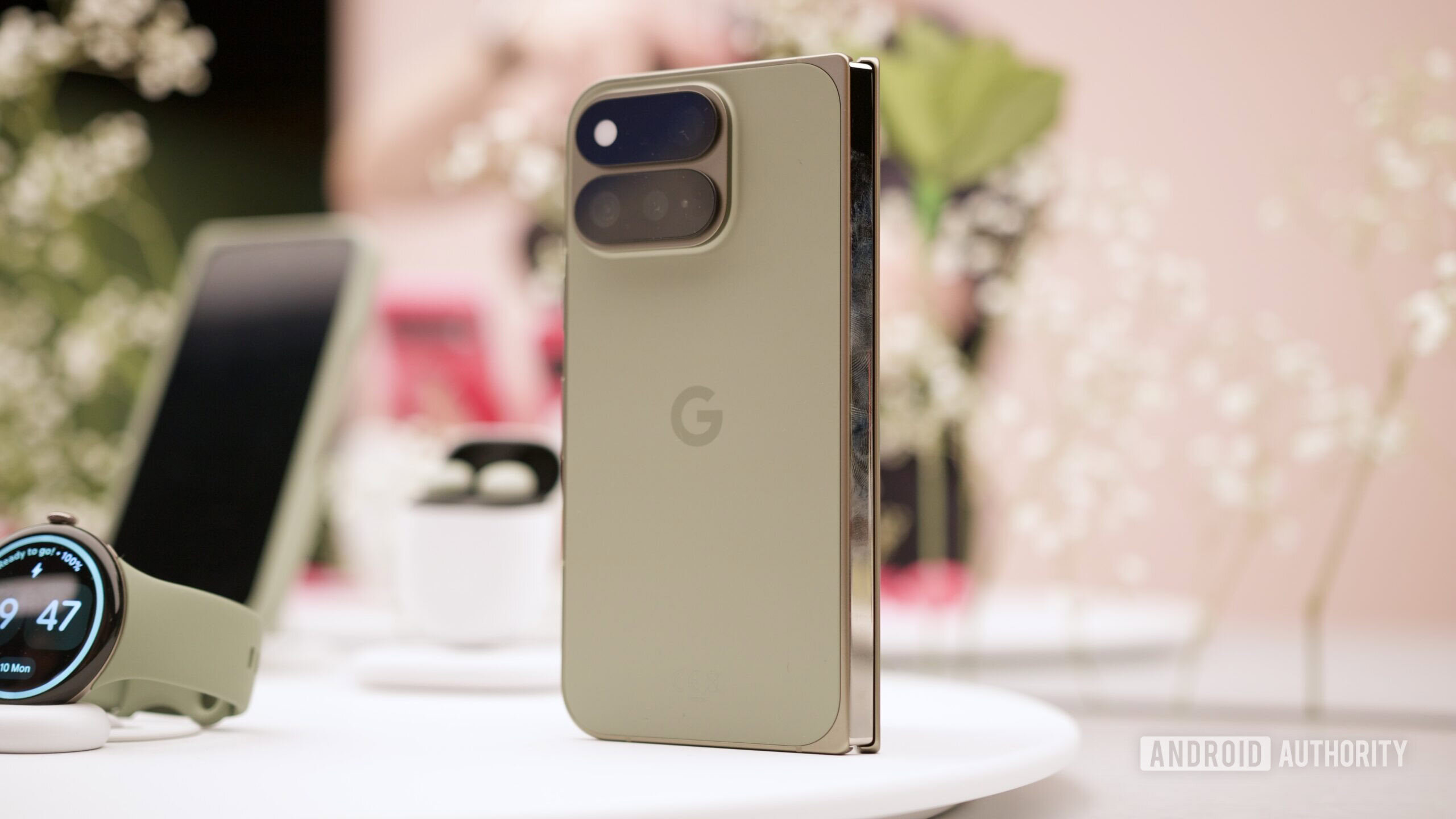 google pixel 11 pro fold hands on 2 Google Pixel 11 Pro Fold in its Olive color.