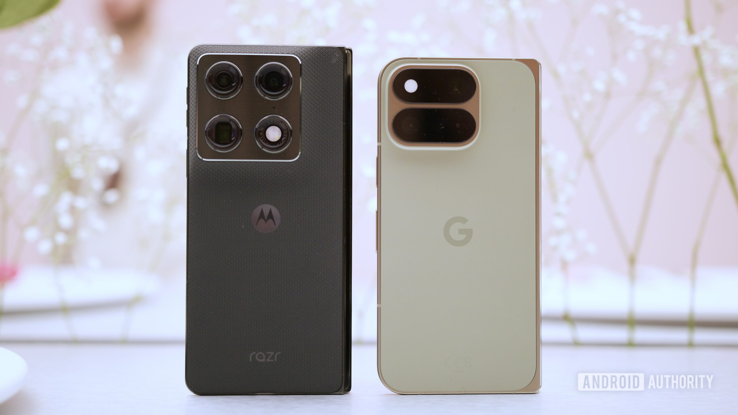 Motorola Razr Fold and Google Pixel 11 Pro Fold next to each other.