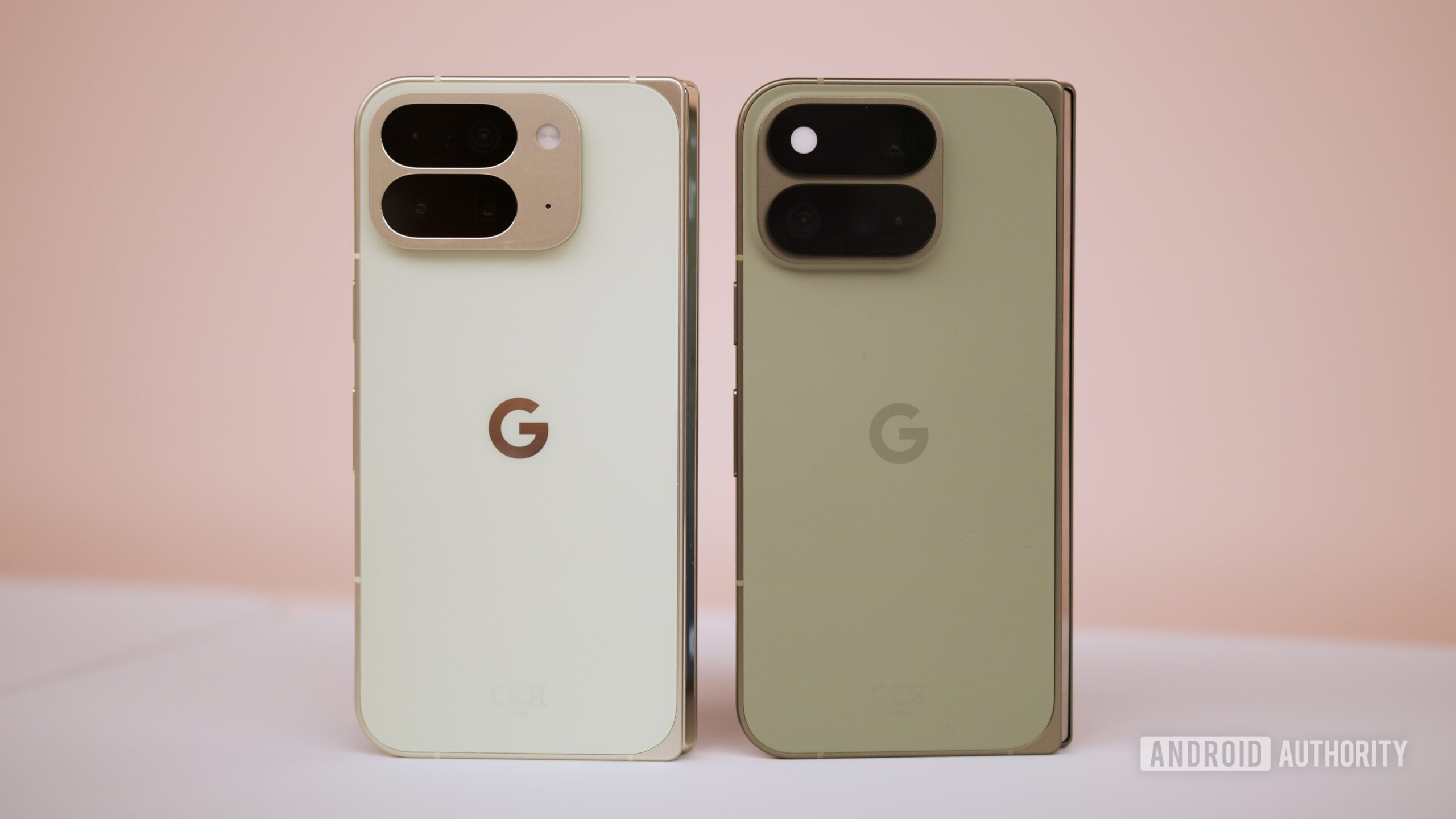 Google Pixel 10 Pro Fold next to Google Pixel 11 Pro Fold.