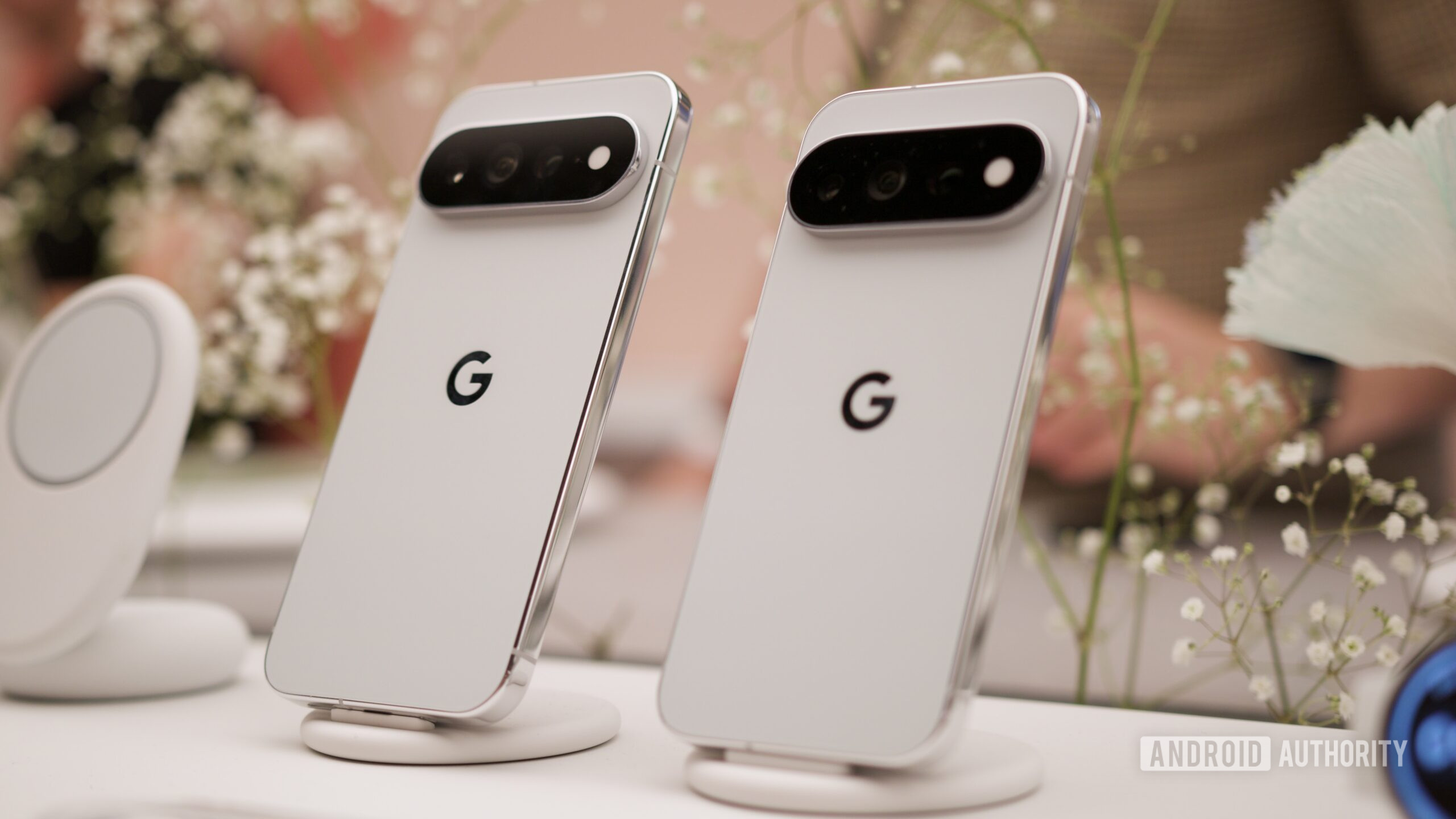 google pixel 11 pro pixel 11 pro xl hands on 3 Google Pixel 11 Pro XL and Pixel 11 Pro next to each other.