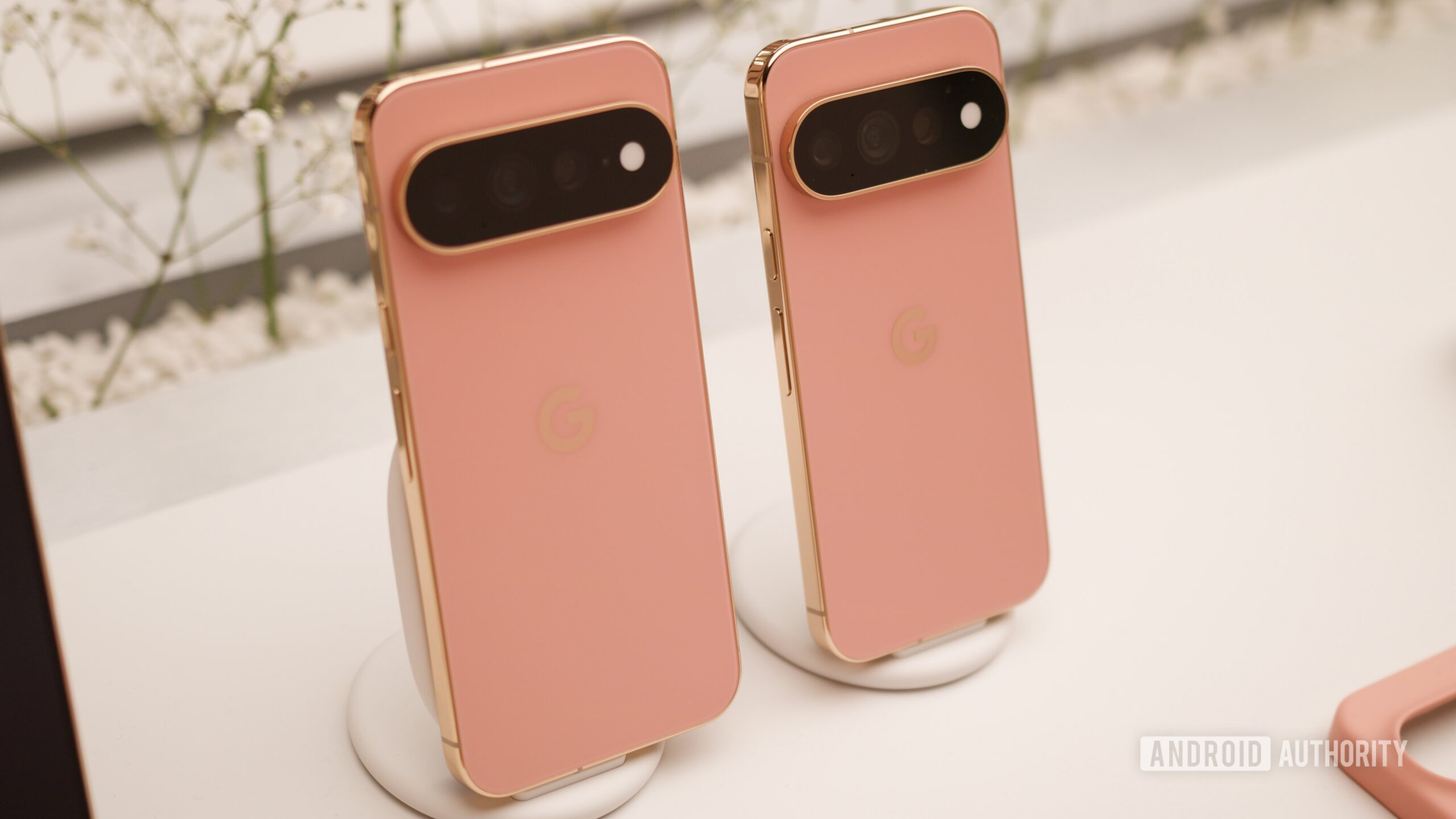 google pixel 11 pro pixel 11 pro xl hands on 5 Google Pixel 11 Pro XL and Pixel 11 Pro next to each other.