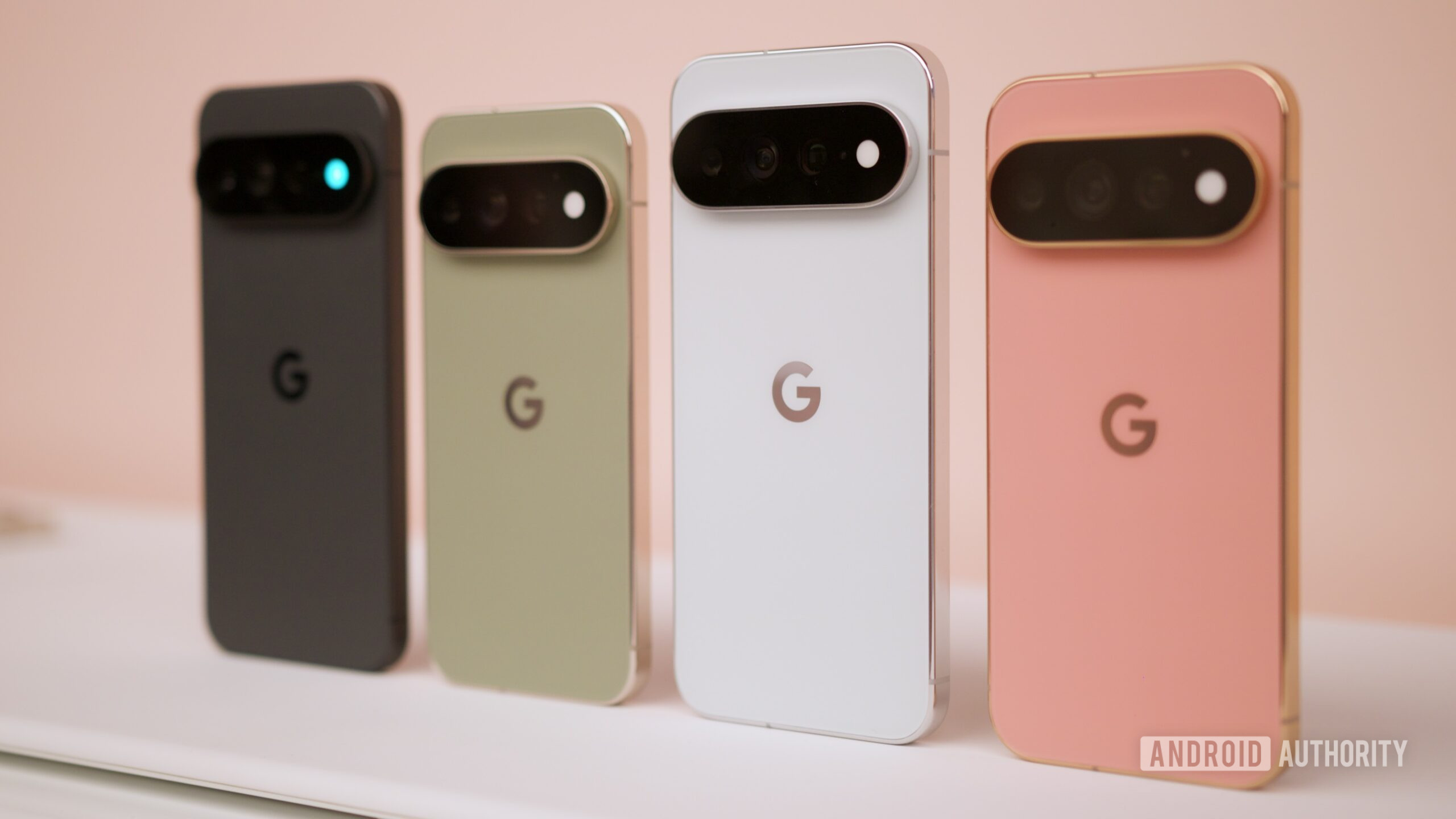 google pixel 11 pro pixel 11 pro xl hands on 9 All colors for the Pixel 11 Pro and Pixel 11 Pro XL next to each other.
