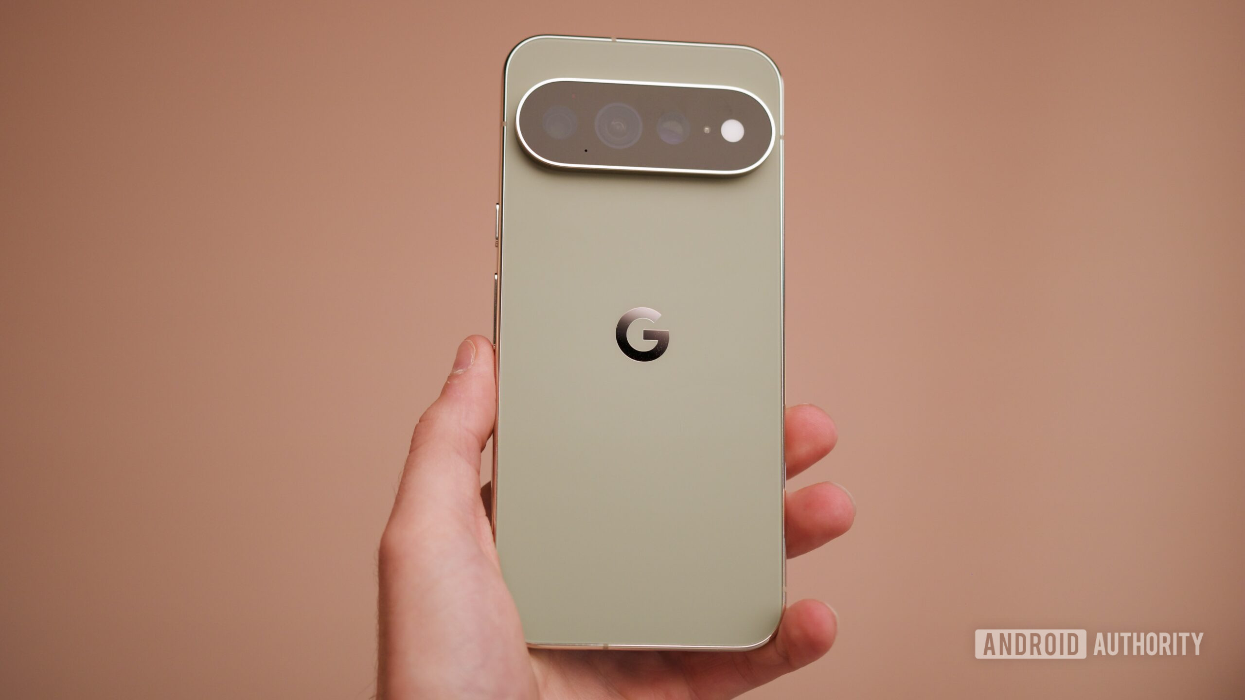 The Google Pixel 11 Pro XL in its Olive color.