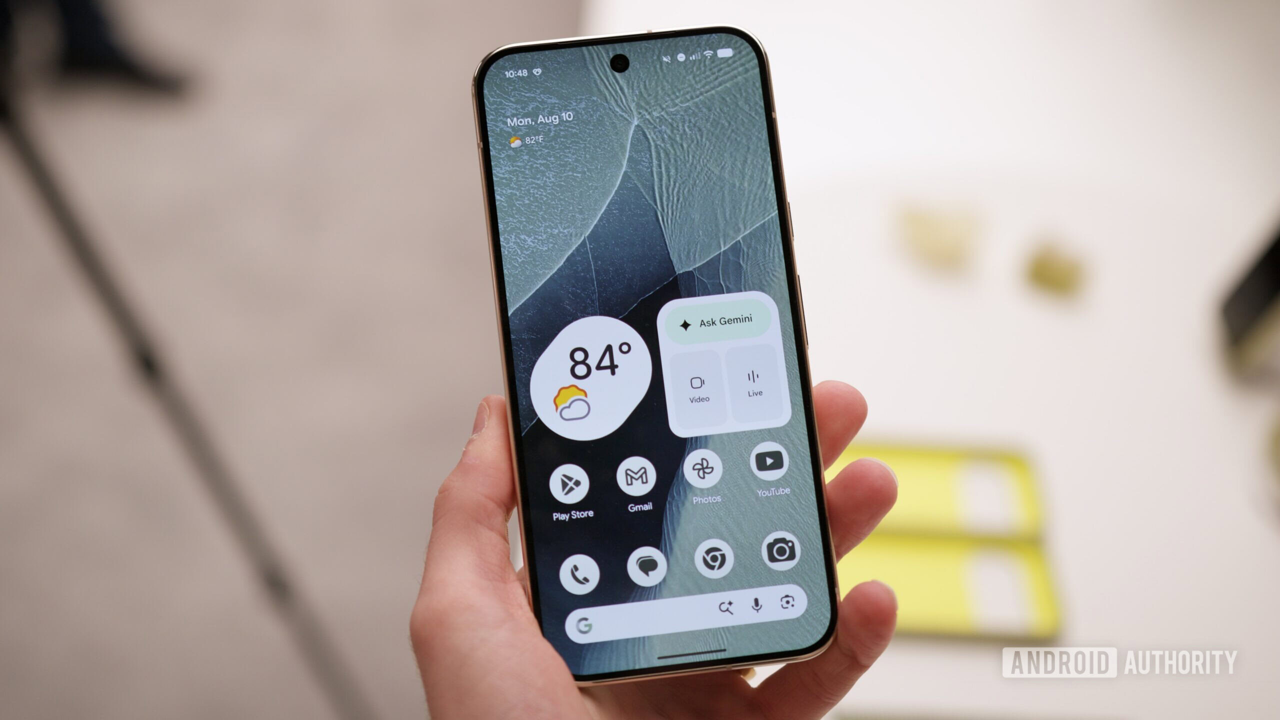 google pixel 11 pro xl hands on 8 Google Pixel 11 Pro XL with its screen on.