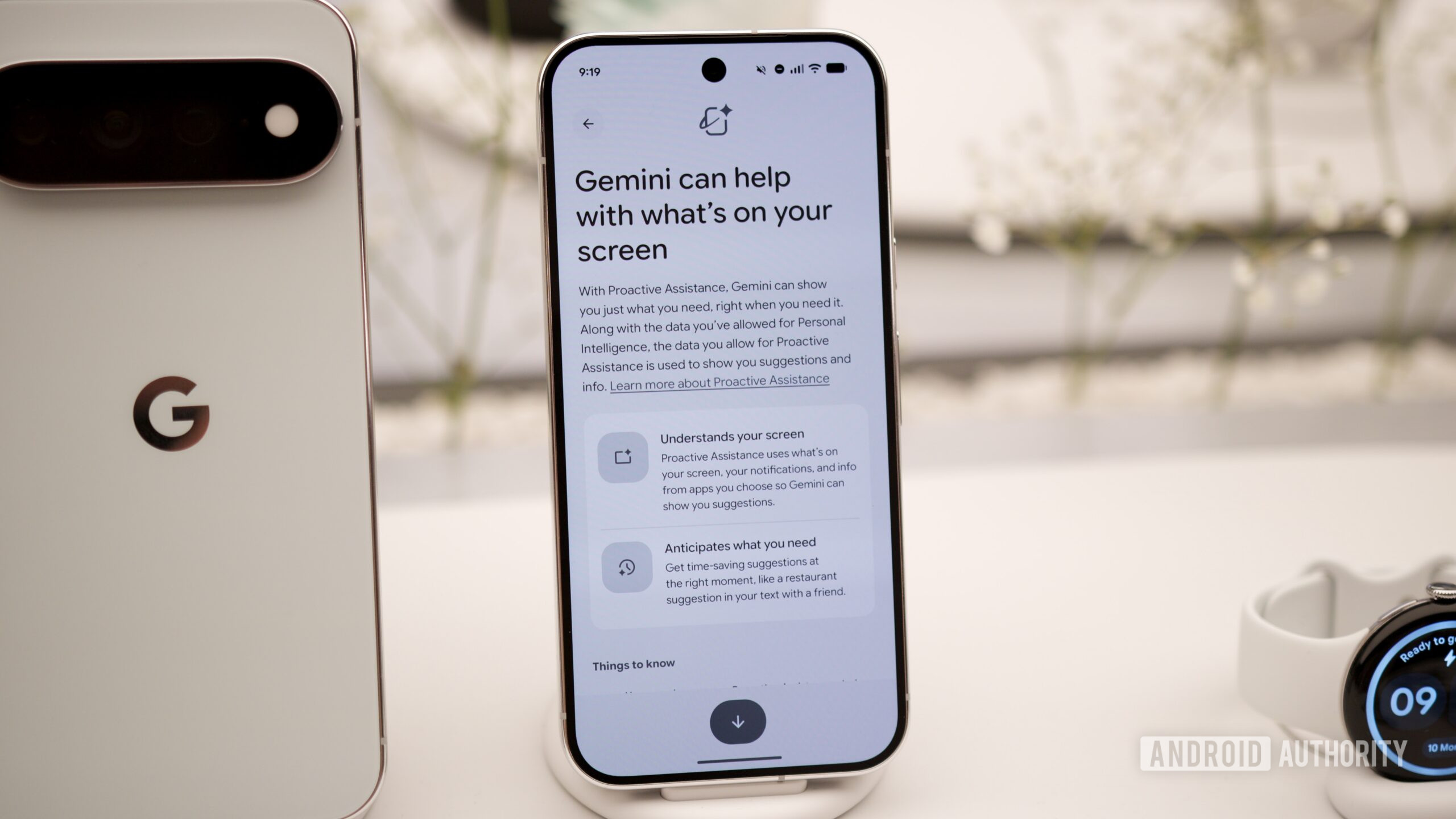 google pixel 11 series hands on proactive assistance 3 Proactive Assistance page on the Google Pixel 11.