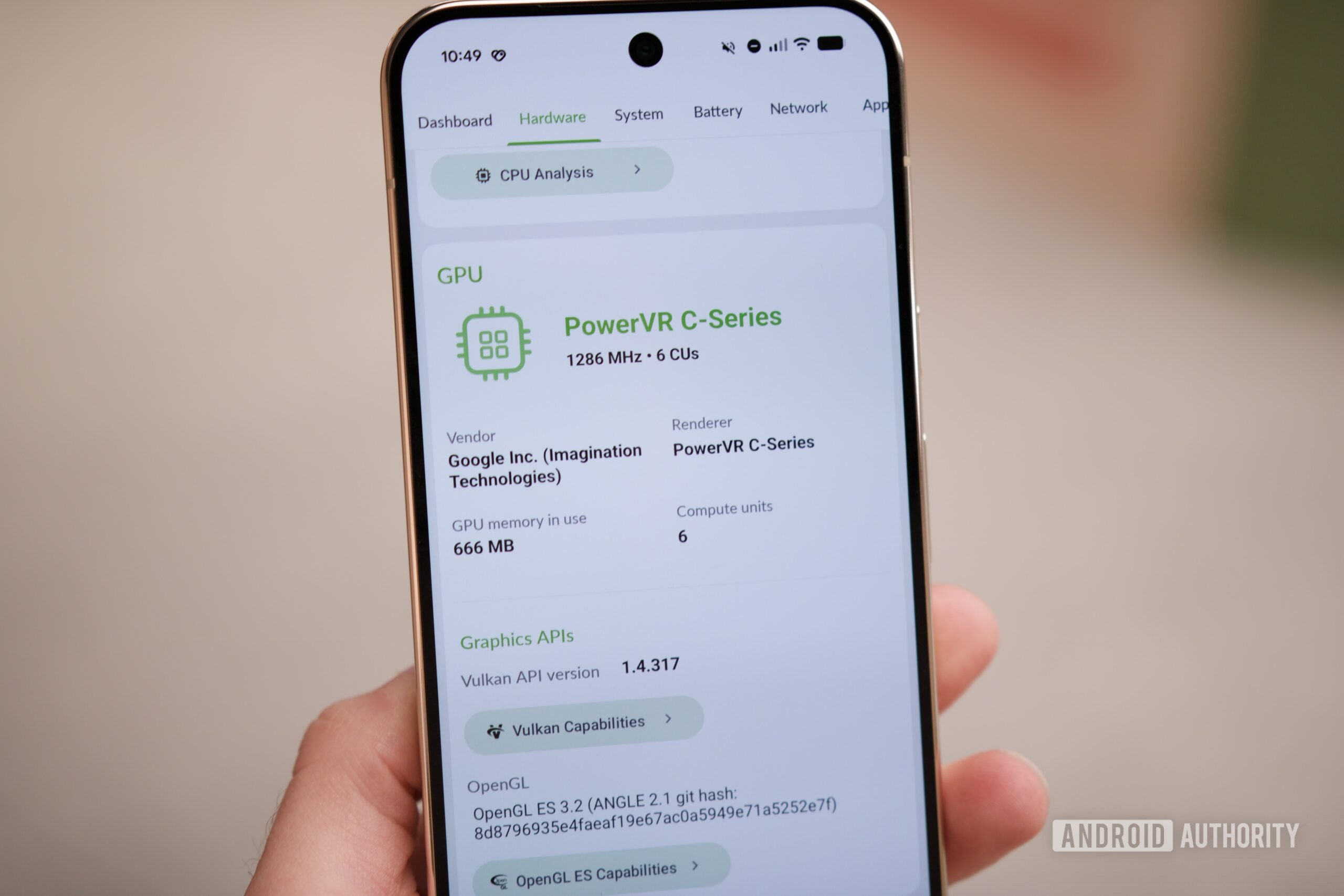 google pixel 11 series hands on tensor g6 3 DevCheck app showing Tensor G6 information on the Google Pixel 11 Pro XL.