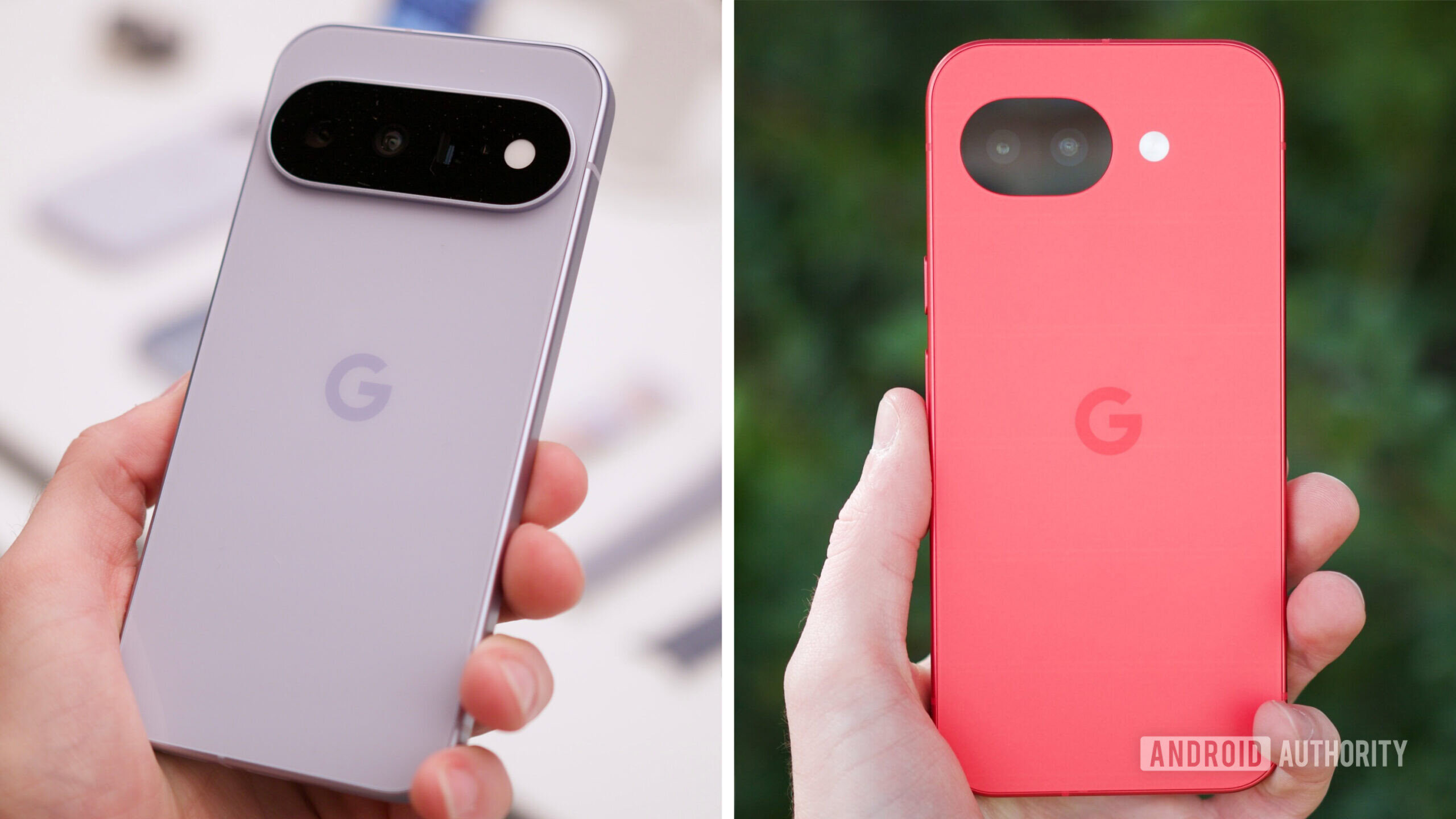 google pixel 11 vs pixel 10a Hands-on photos of the Pixel 11 and Pixel 10a next to each other.