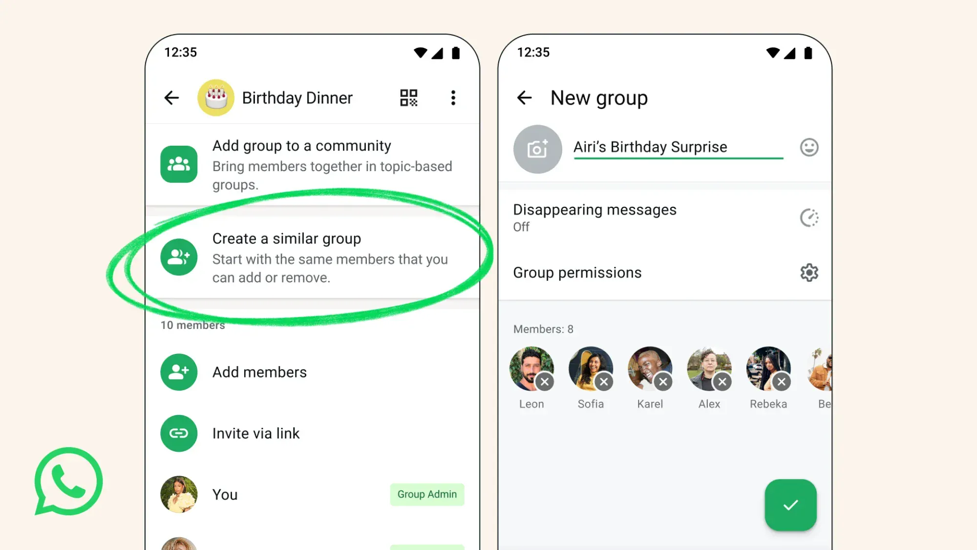 WhatsApp group chat updates WhatsApp group chat updates