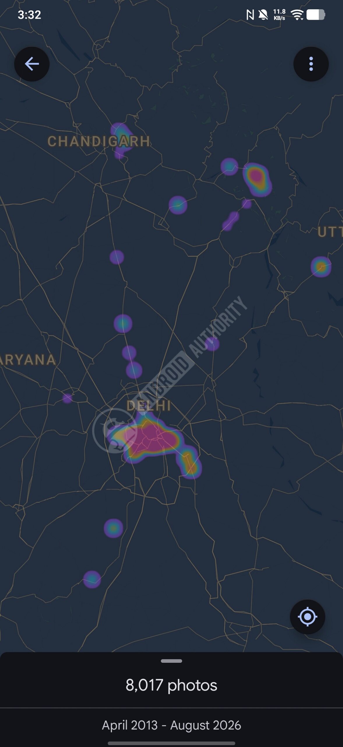 map view in google photos collections tab android watermarked