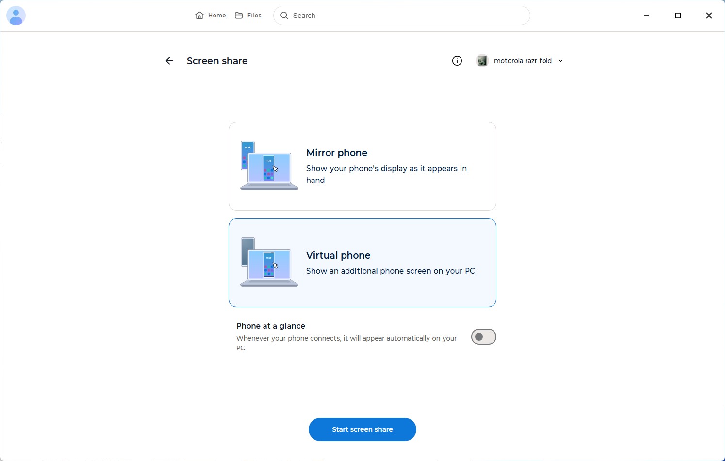 moto connect screen share 1