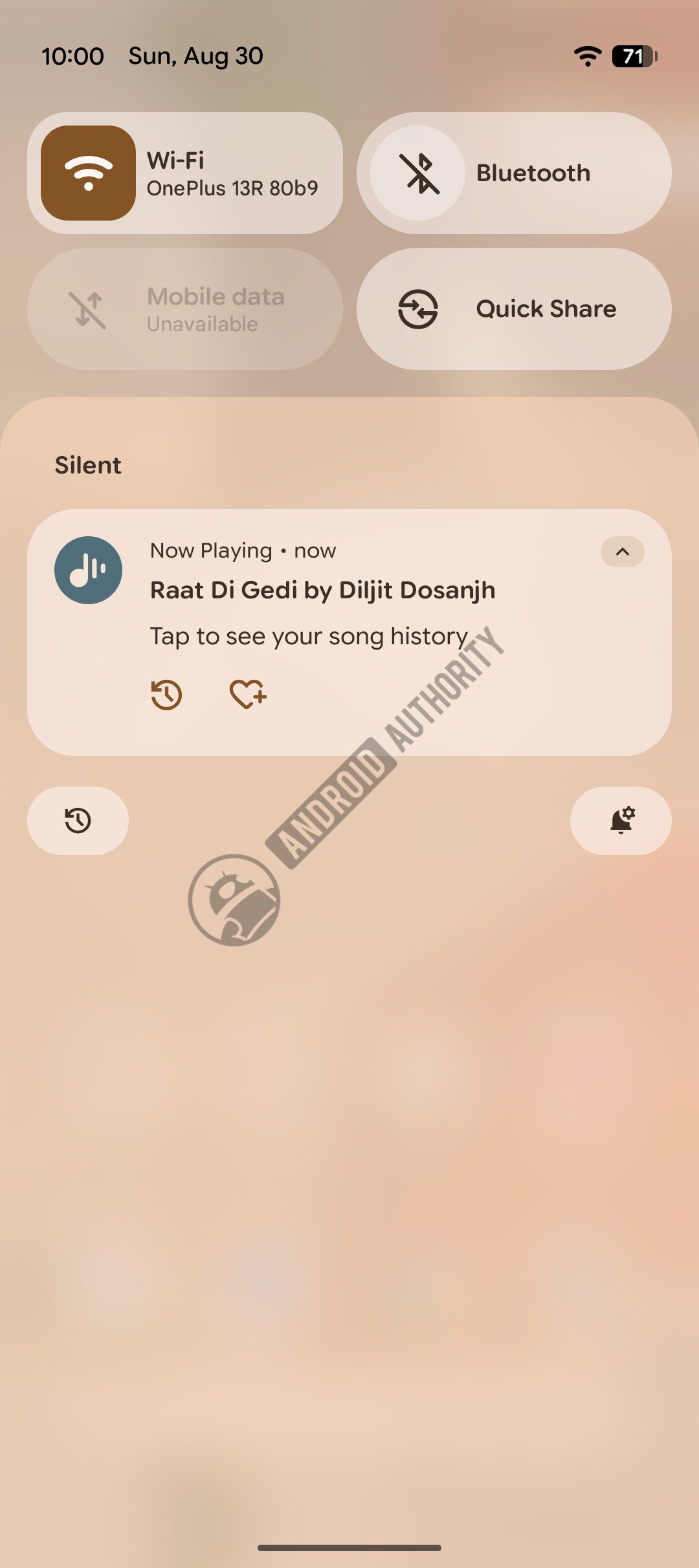 now playing notification return watermarked