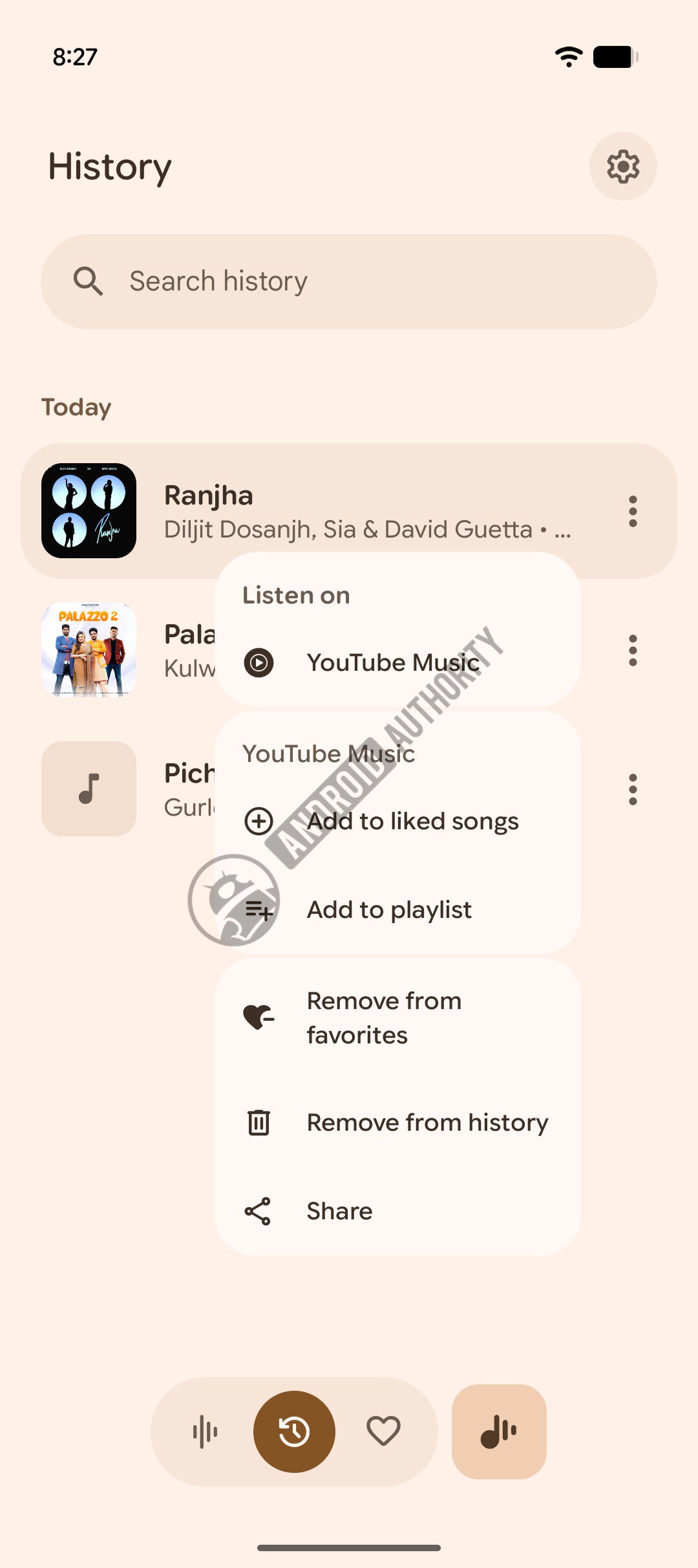 now playing older UI watermarked