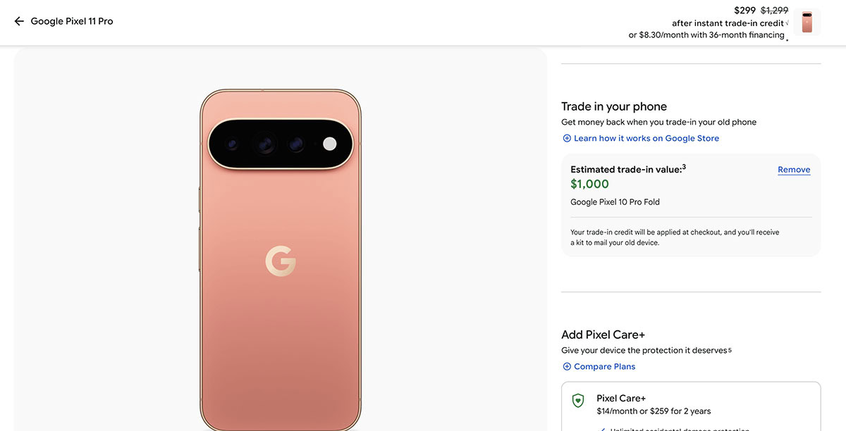 pixel 11 pro trade in offer google store image pixel 11 pro trade in offer google store image