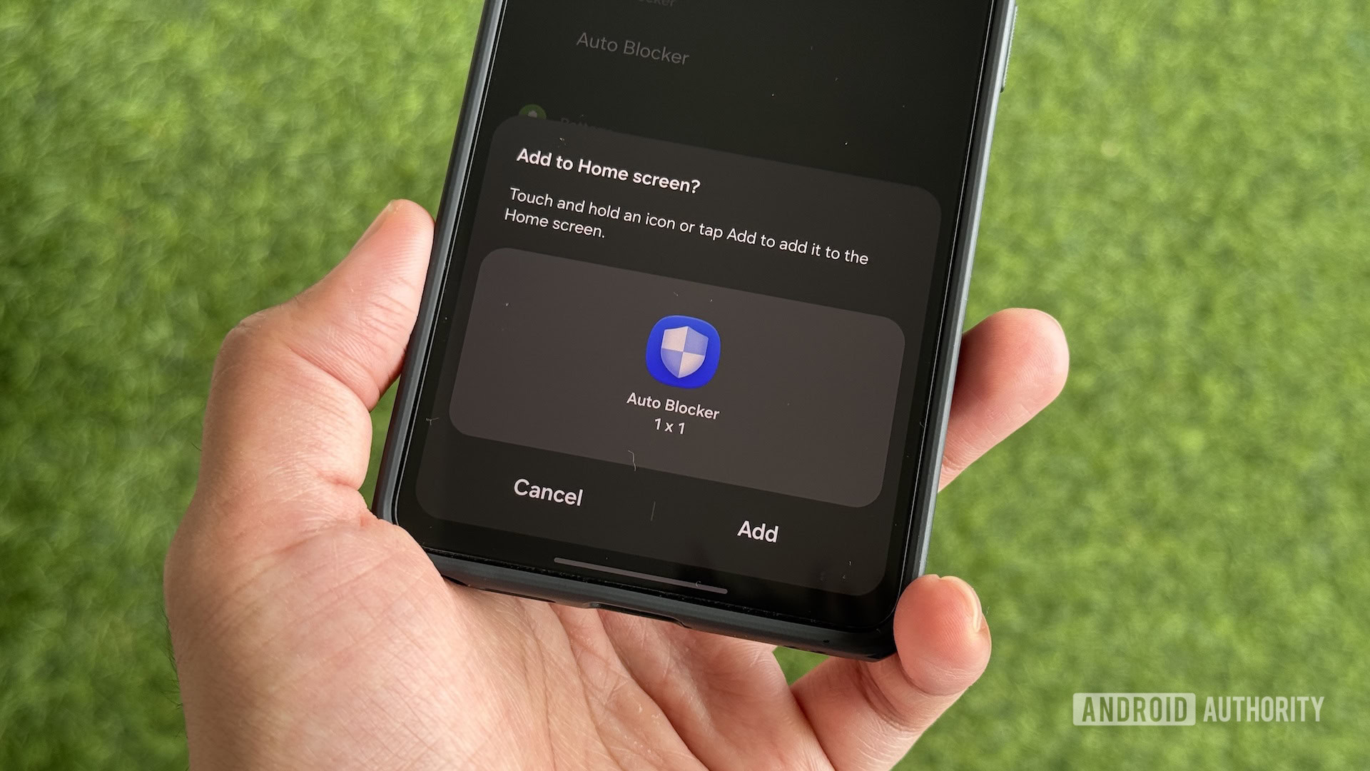 Creating a setting shortcut on a Galaxy phone.