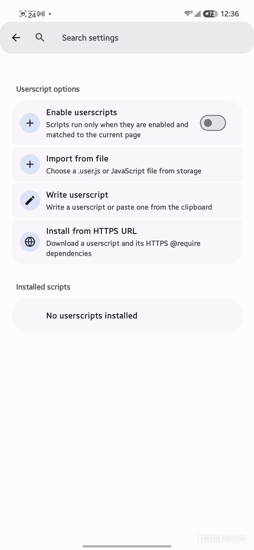 solipsism browser general settings userscripts 1
