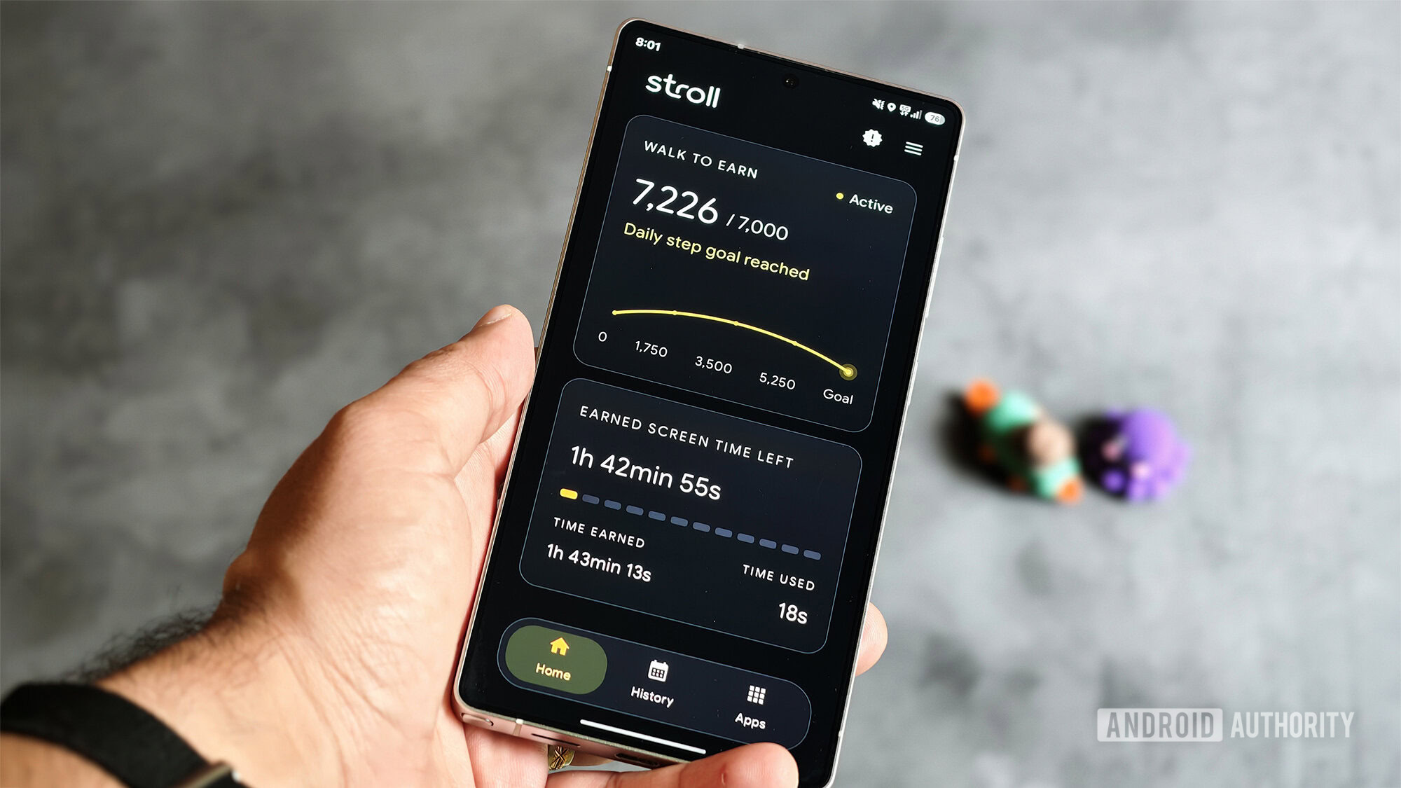 stroll app main screen