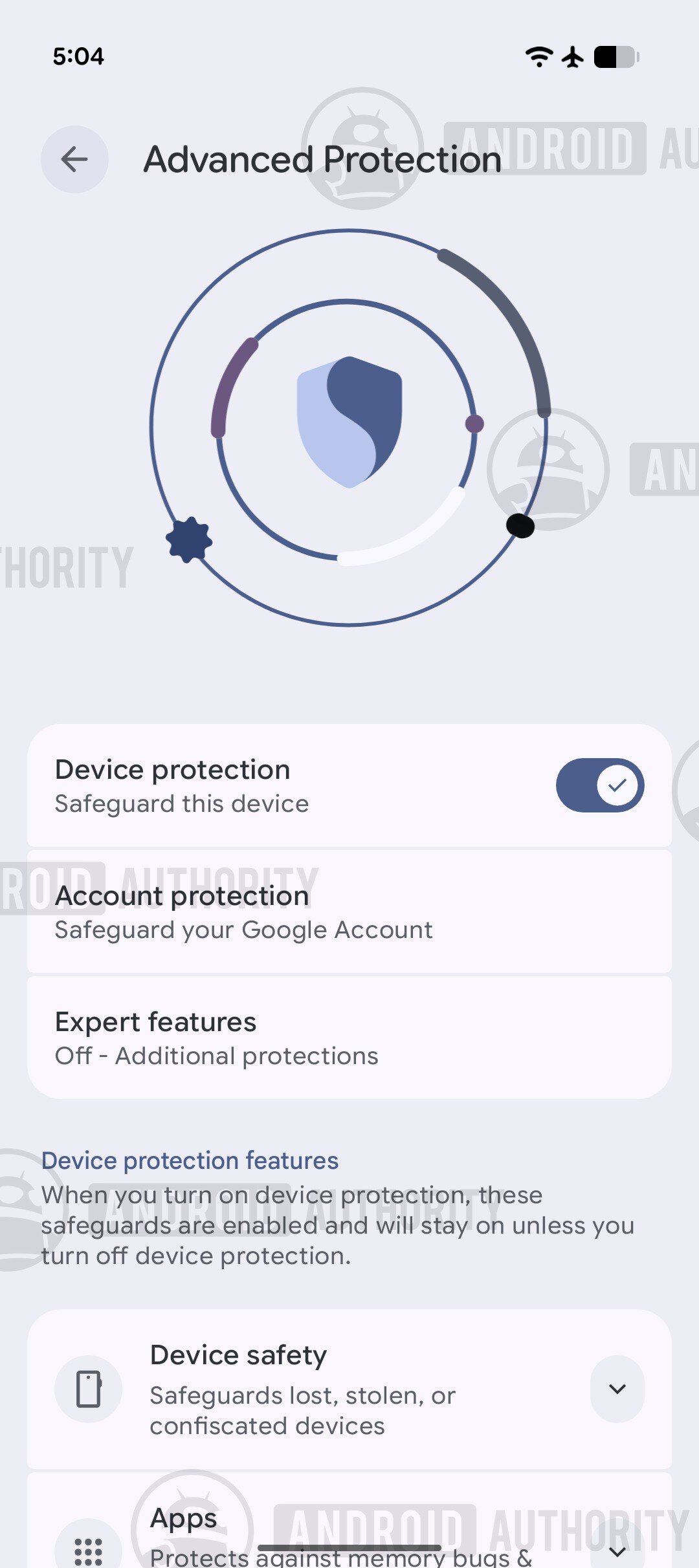 Advanced Protection Expert features Advanced Protection Expert features
