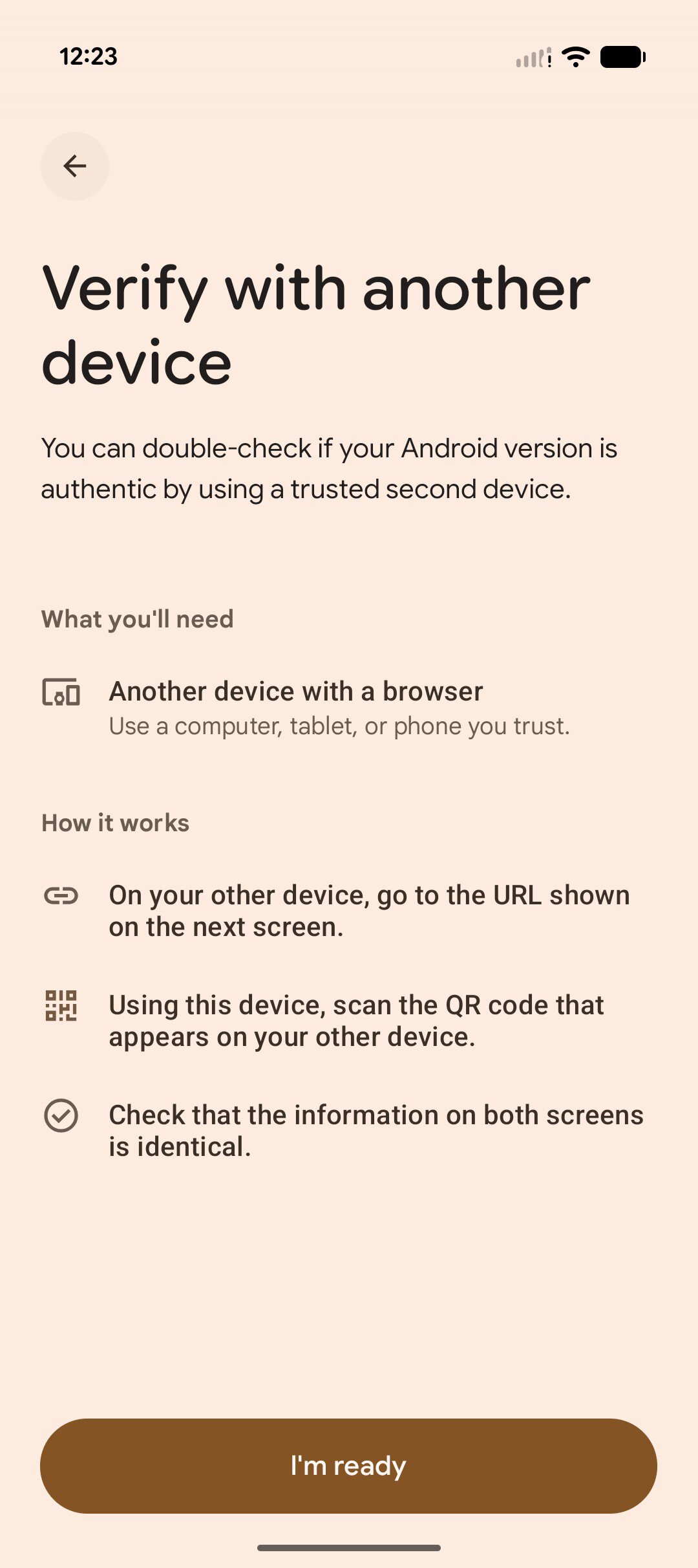Android OS verification 2