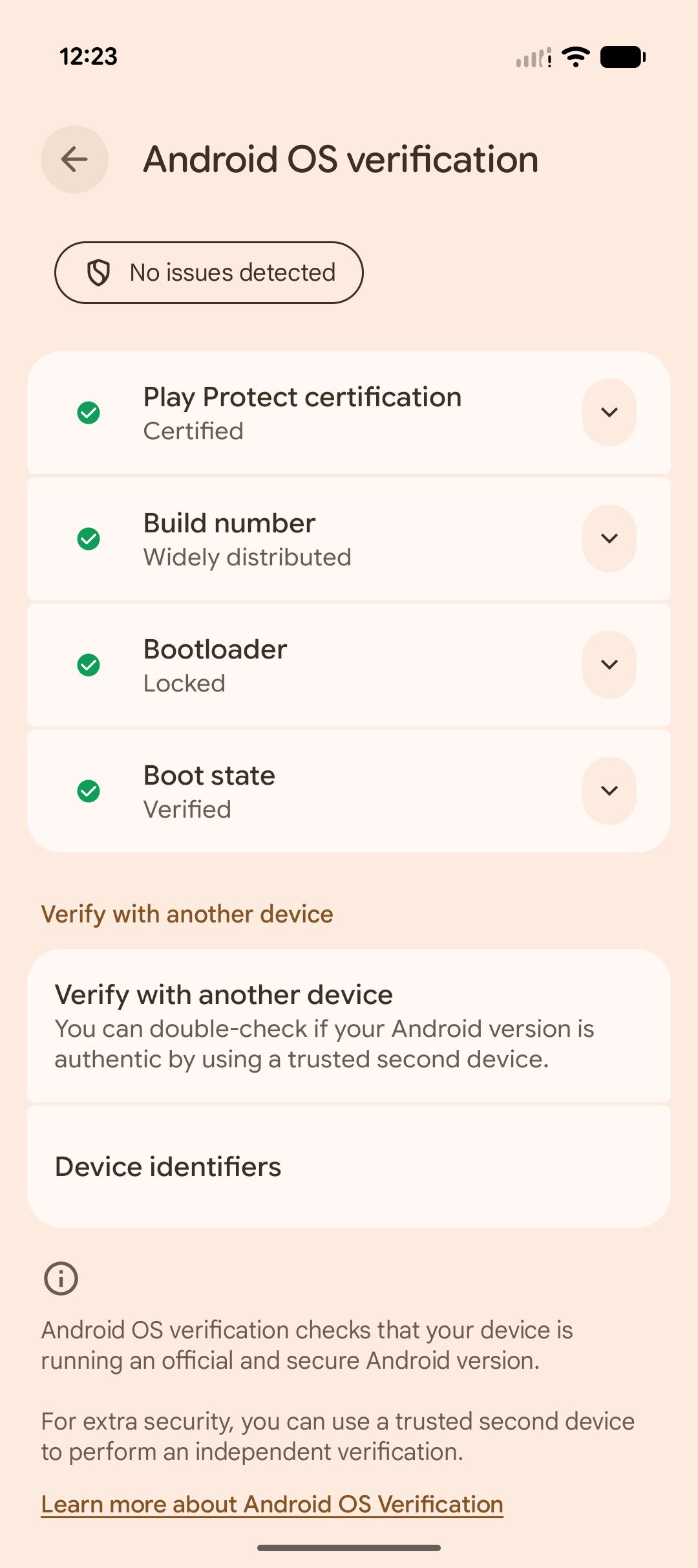Android OS verification 3