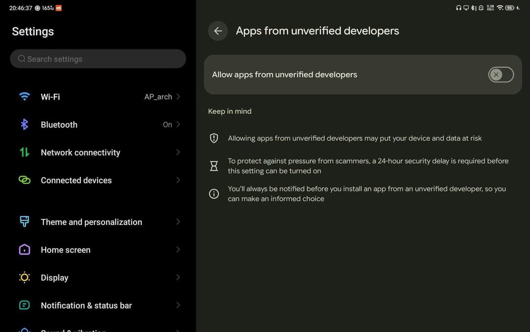 Android advanced sideloading process Super Ad8814 1