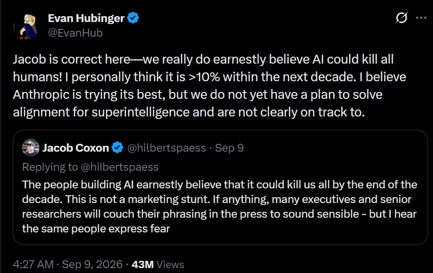Anthropic believes AI could kill all humans Anthropic-believes-AI-could-kill-all-humans