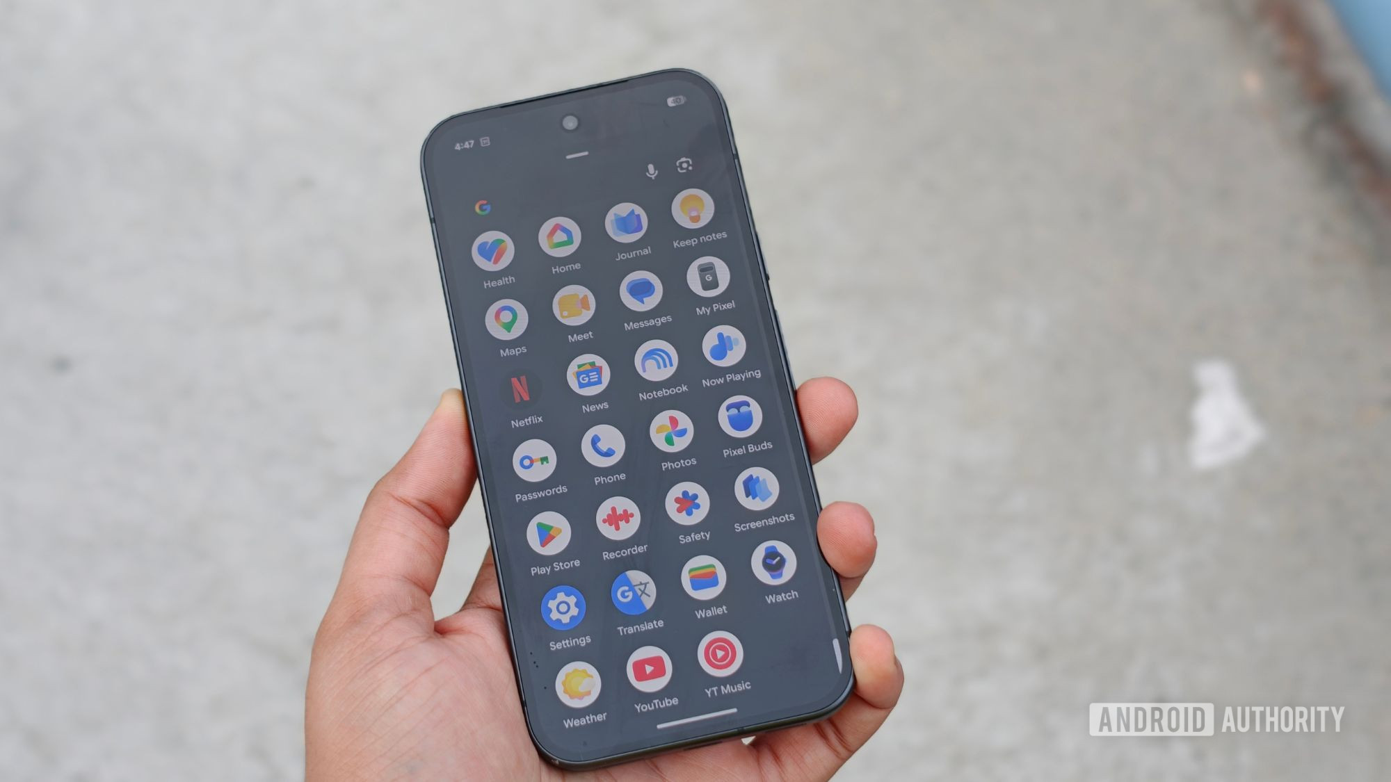 App drawer opened on the Google Pixel 11 App drawer opened on the Google Pixel 11