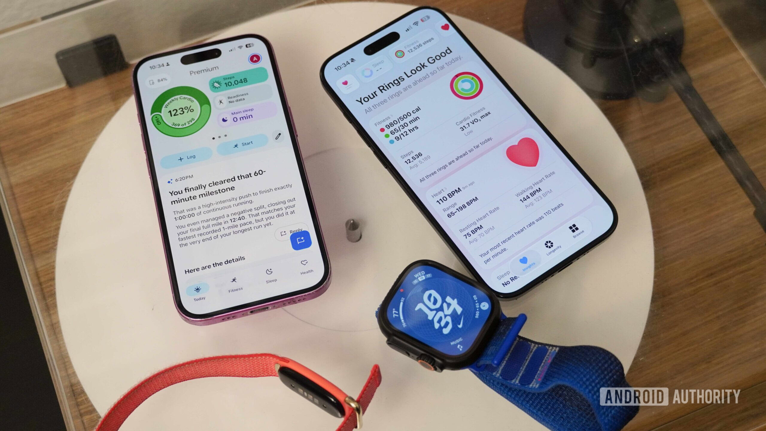 Apple Health vs Google Health 1 The Google Health app (left) beside the new Apple Health app in beta (right).