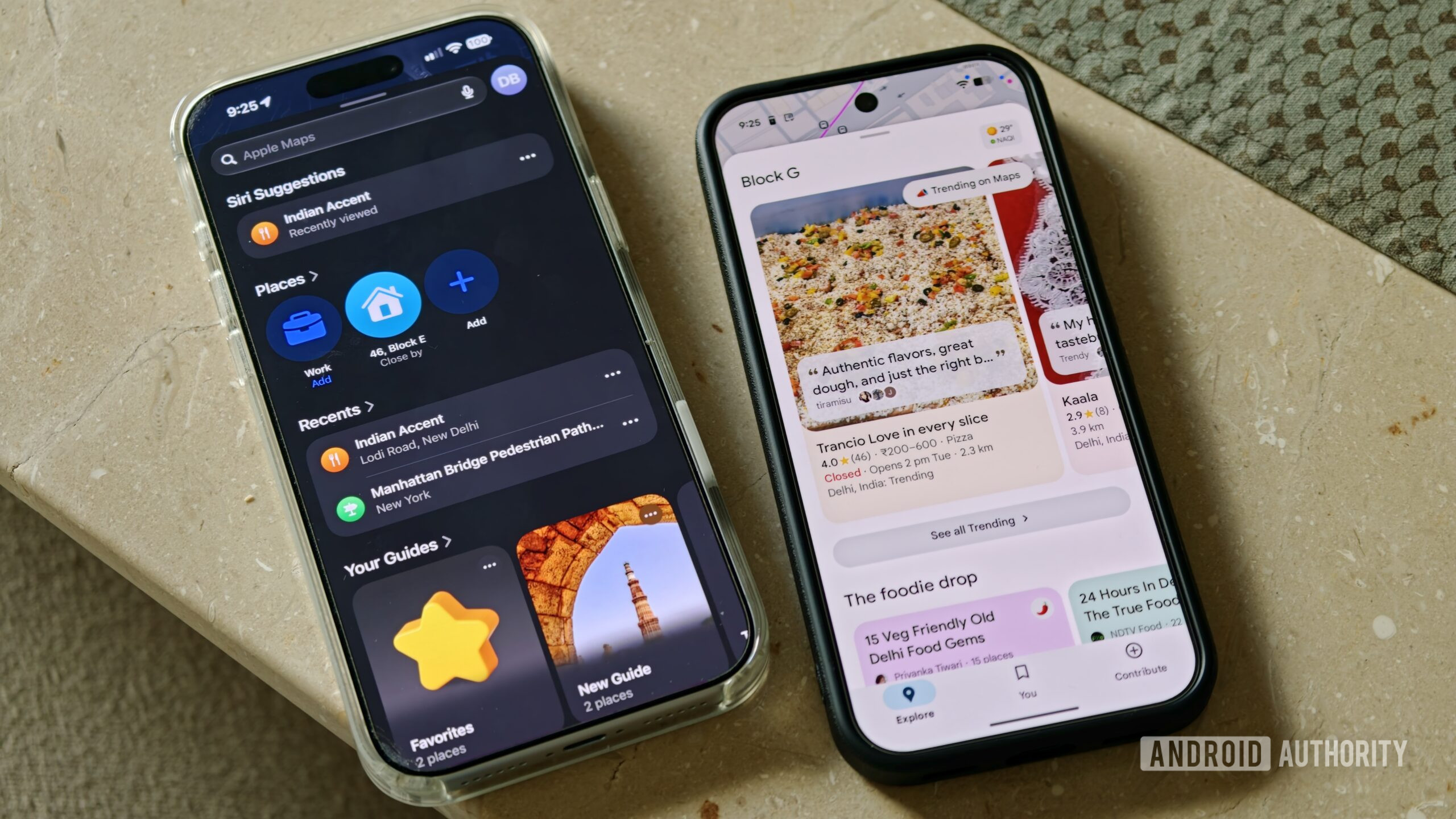 Apple Maps cleaner interface vs Google Maps Apple Maps cleaner interface vs Google Maps