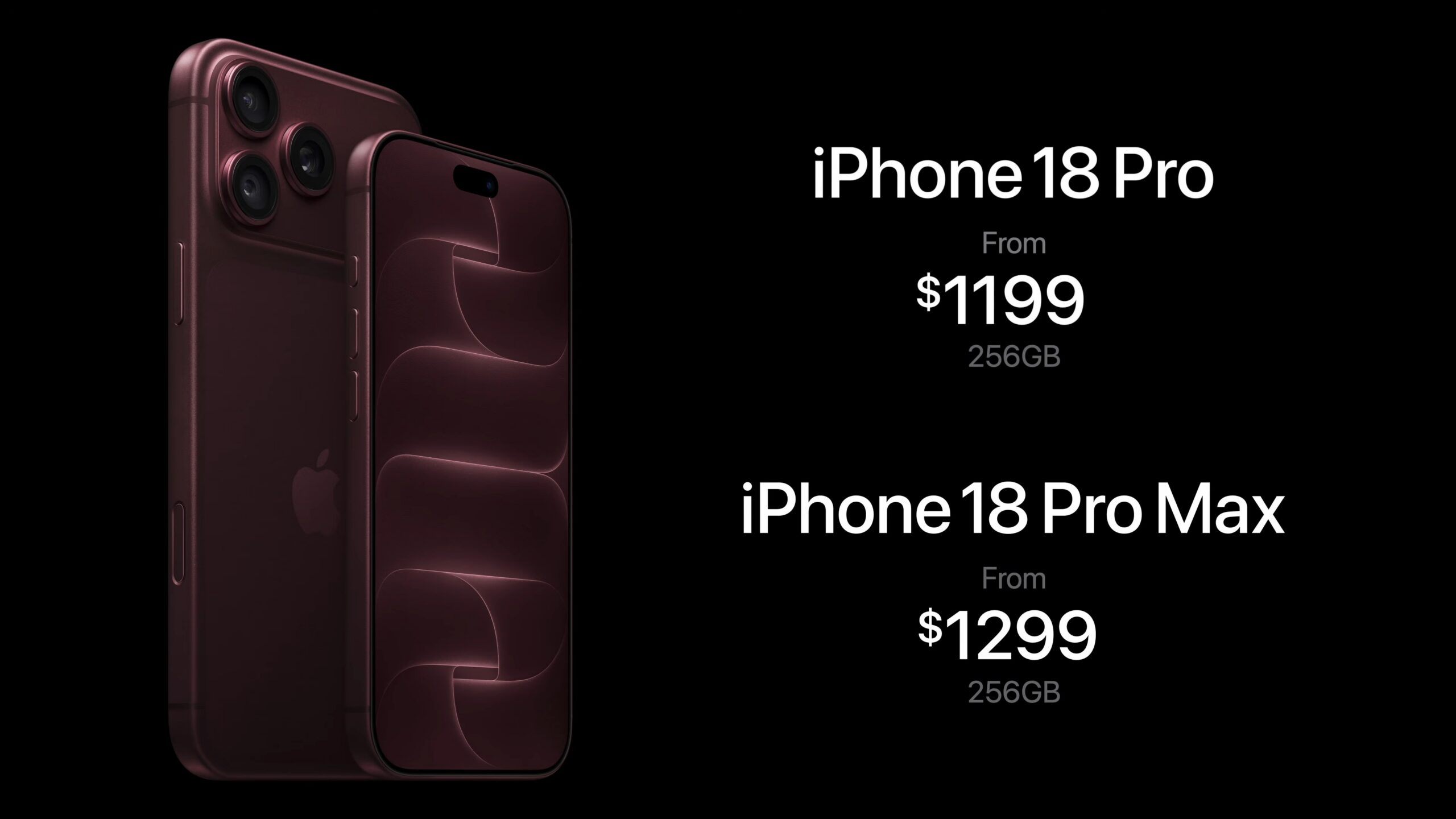 Apple iPhone 18 Pro and iPhone 18 Pro Max Pricing