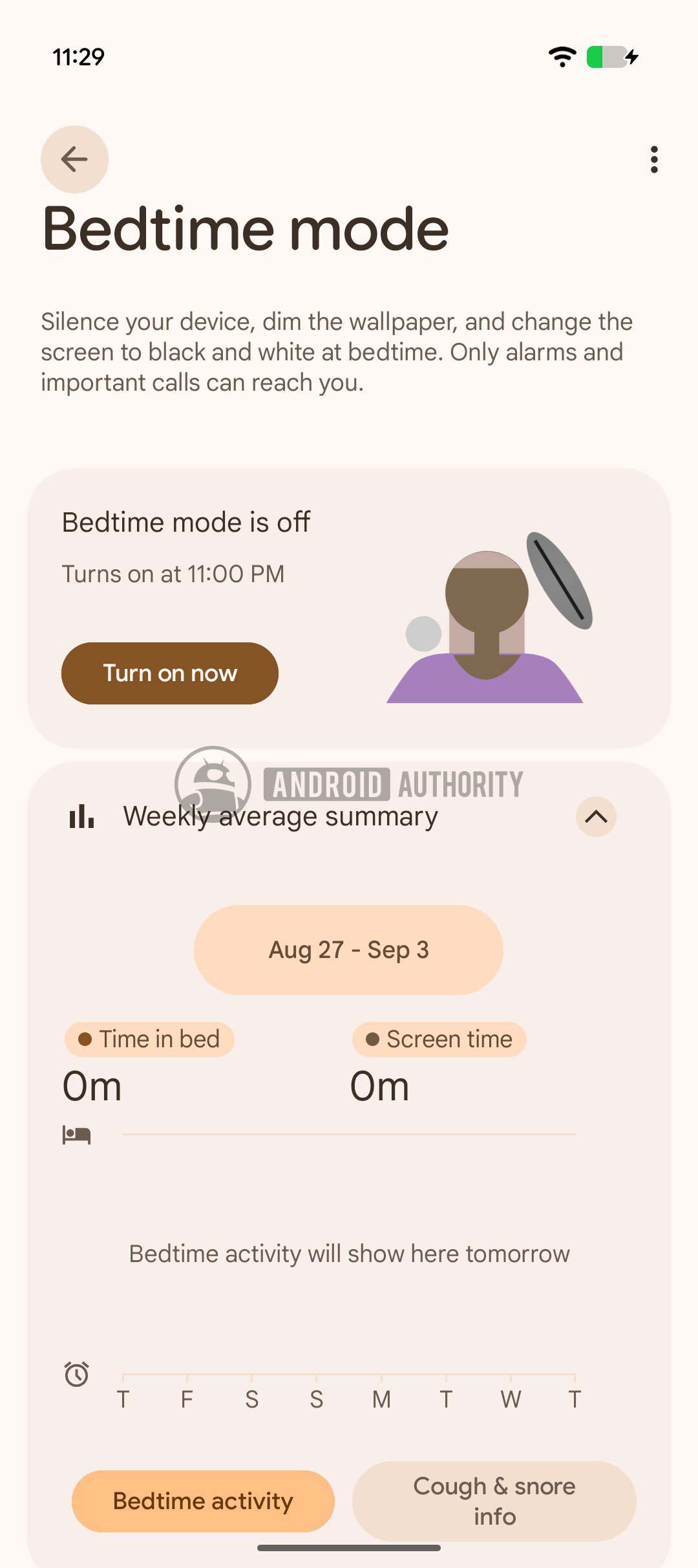 Bedtime mode old 2
