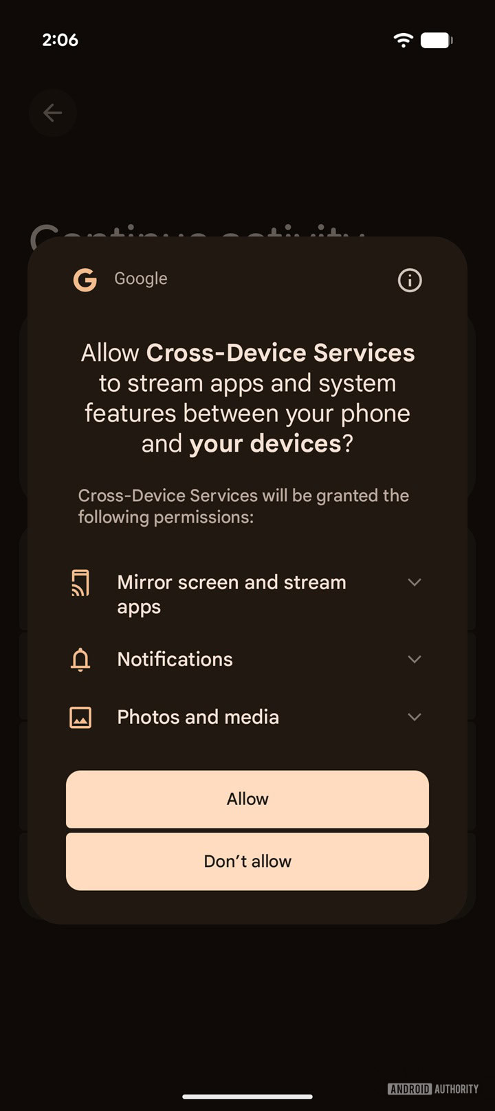 Continue-activity-Android-permissions